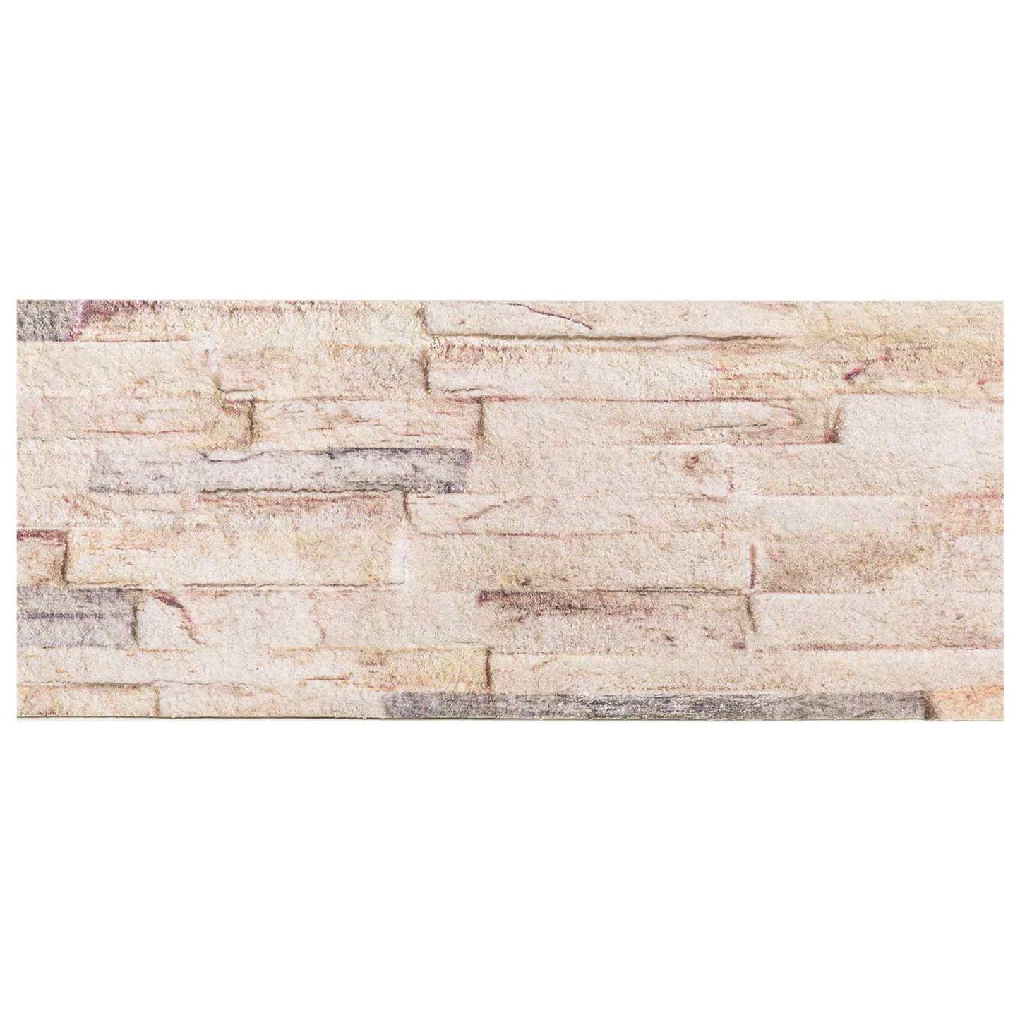 Fali panelek 10 db 100 x 25 cm Fehér és piros EPS Hab