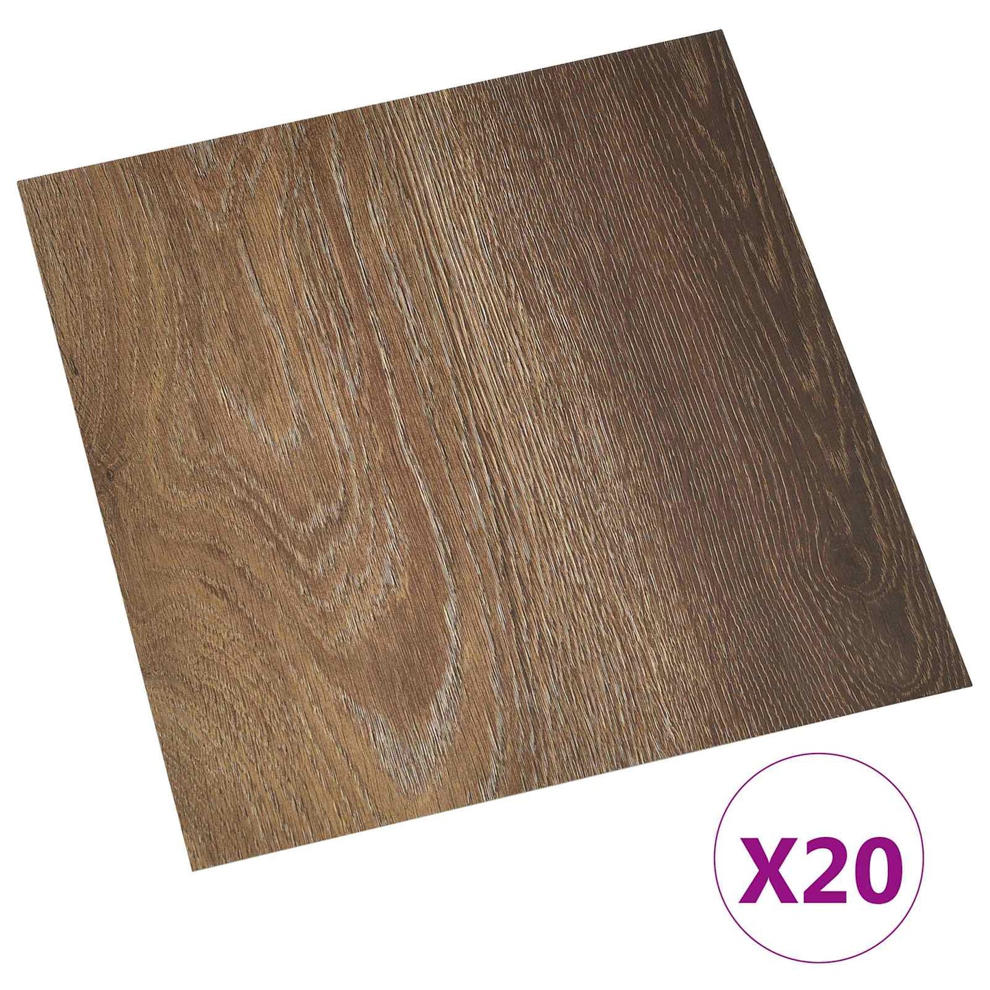 Öntapadós Padló Panelek 30,5 x 30,5 cm 20 pcs PVC Barna