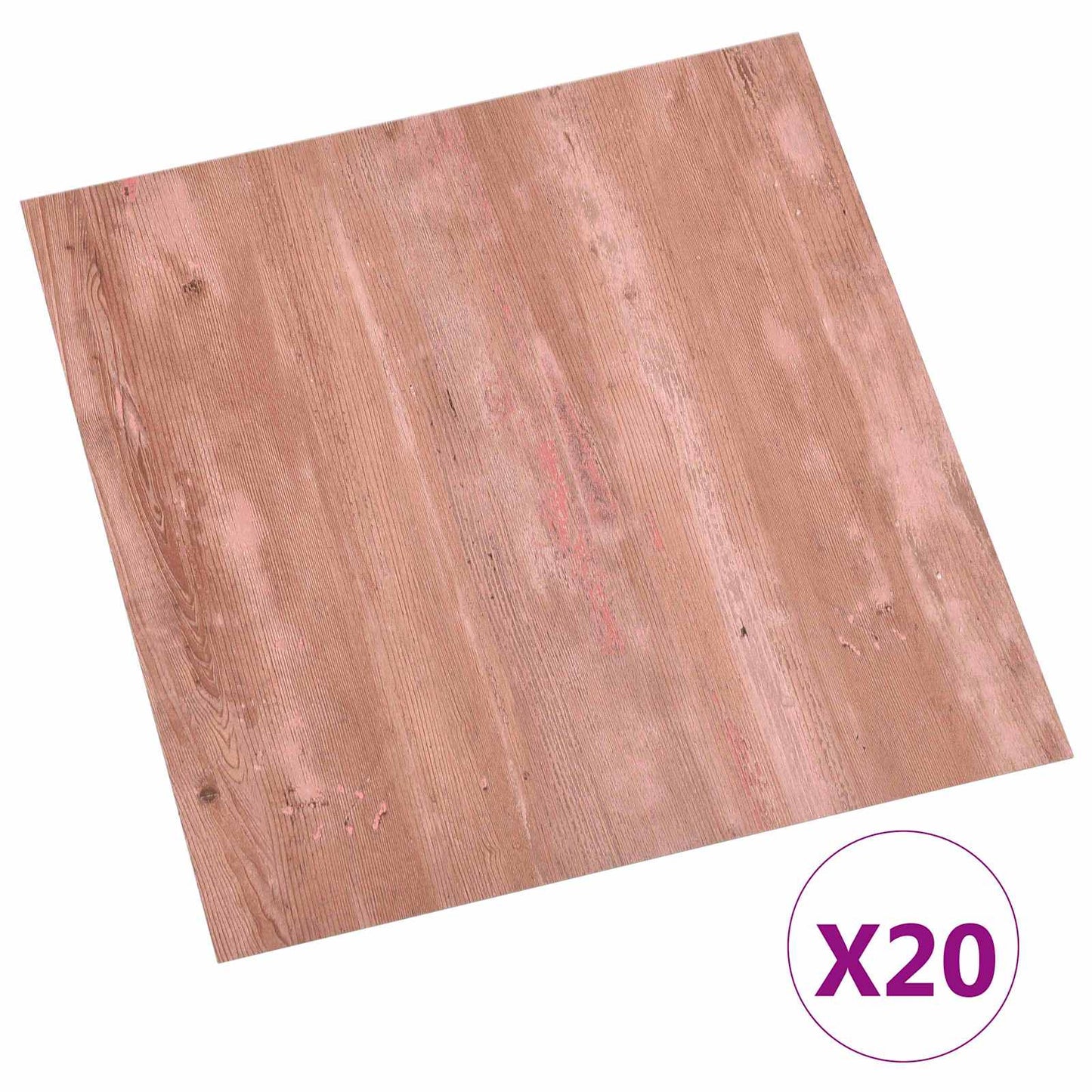 Öntapadós Padló Panelek 30,5 x 30,5 cm 20 pcs PVC Piros