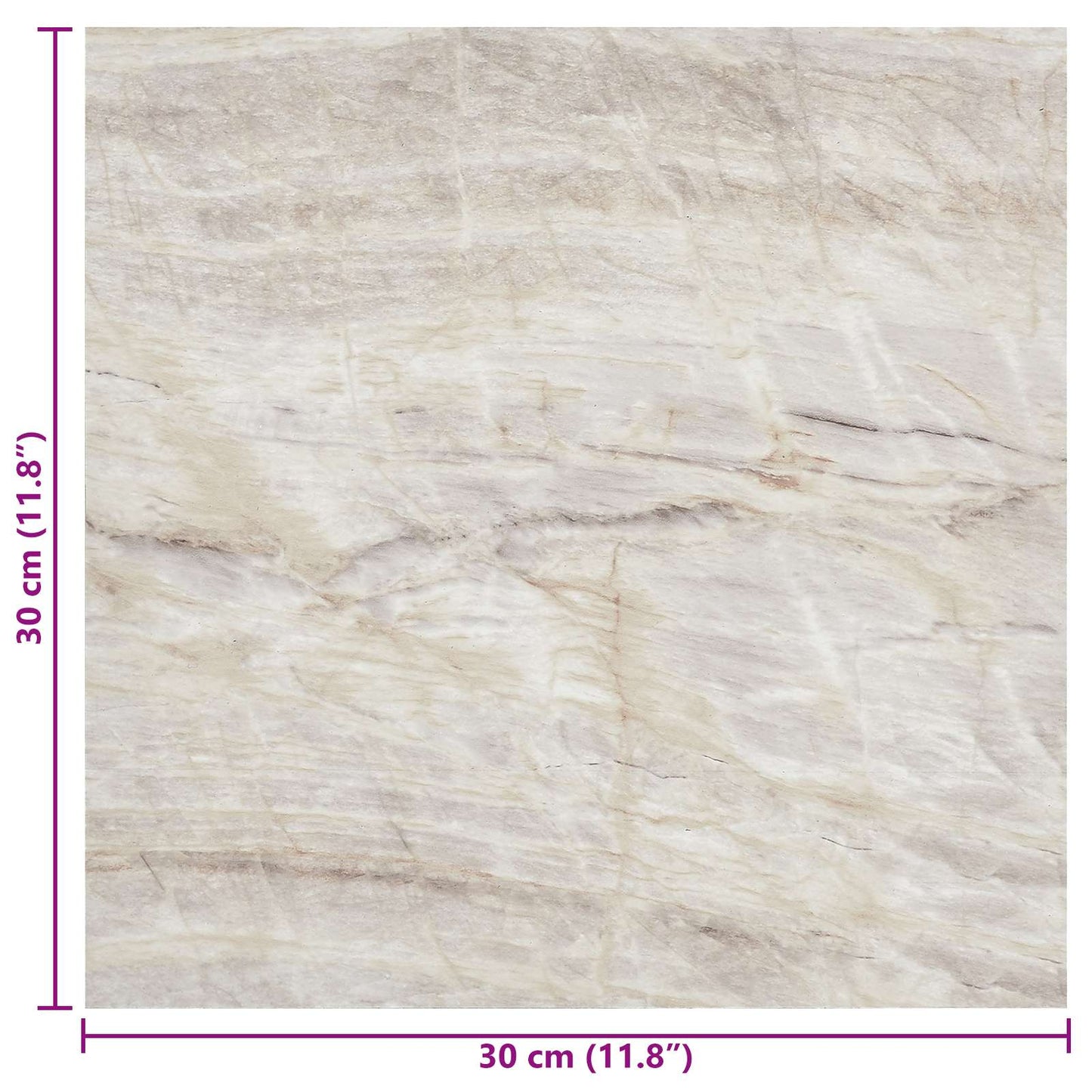 Öntapadós Padló Panelek 30,5 x 30,5 cm 20 pcs PVC Bézs