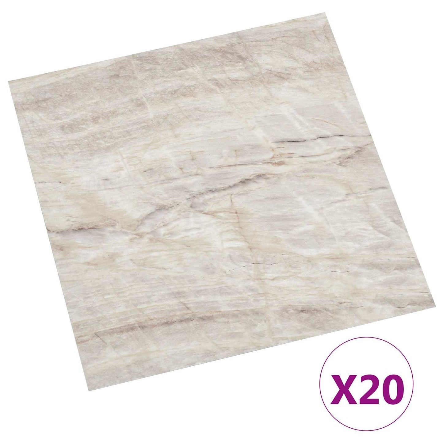 Öntapadós Padló Panelek 30,5 x 30,5 cm 20 pcs PVC Bézs