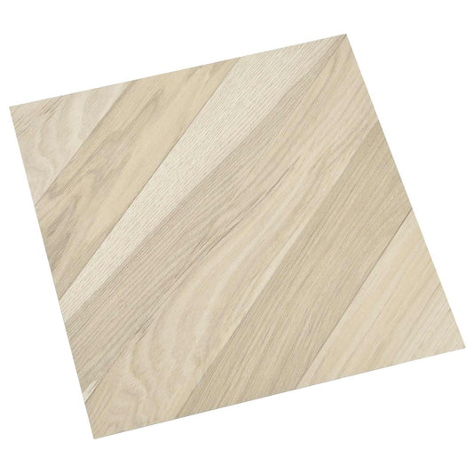 Öntapadós Padló Panelek 30,5 x 30,5 cm 20 pcs PVC Beige Csíkos