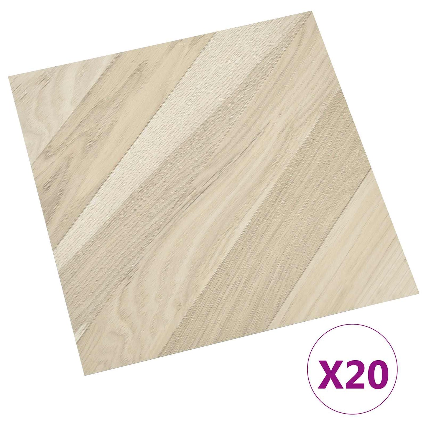 Öntapadós Padló Panelek 30,5 x 30,5 cm 20 pcs PVC Beige Csíkos