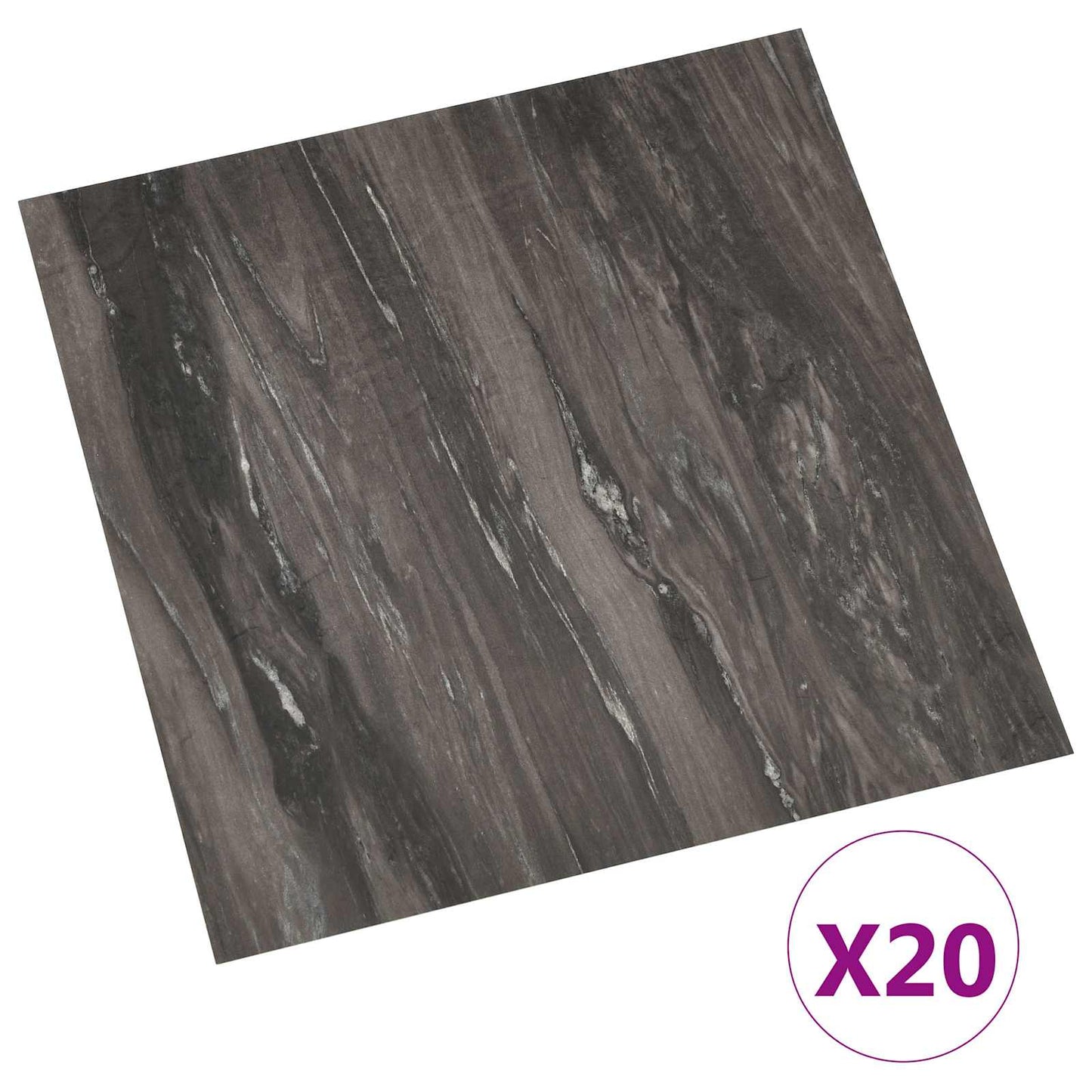 Öntapadós Padló Panelek 30,5 x 30,5 cm 20 pcs PVC Sötétszürke