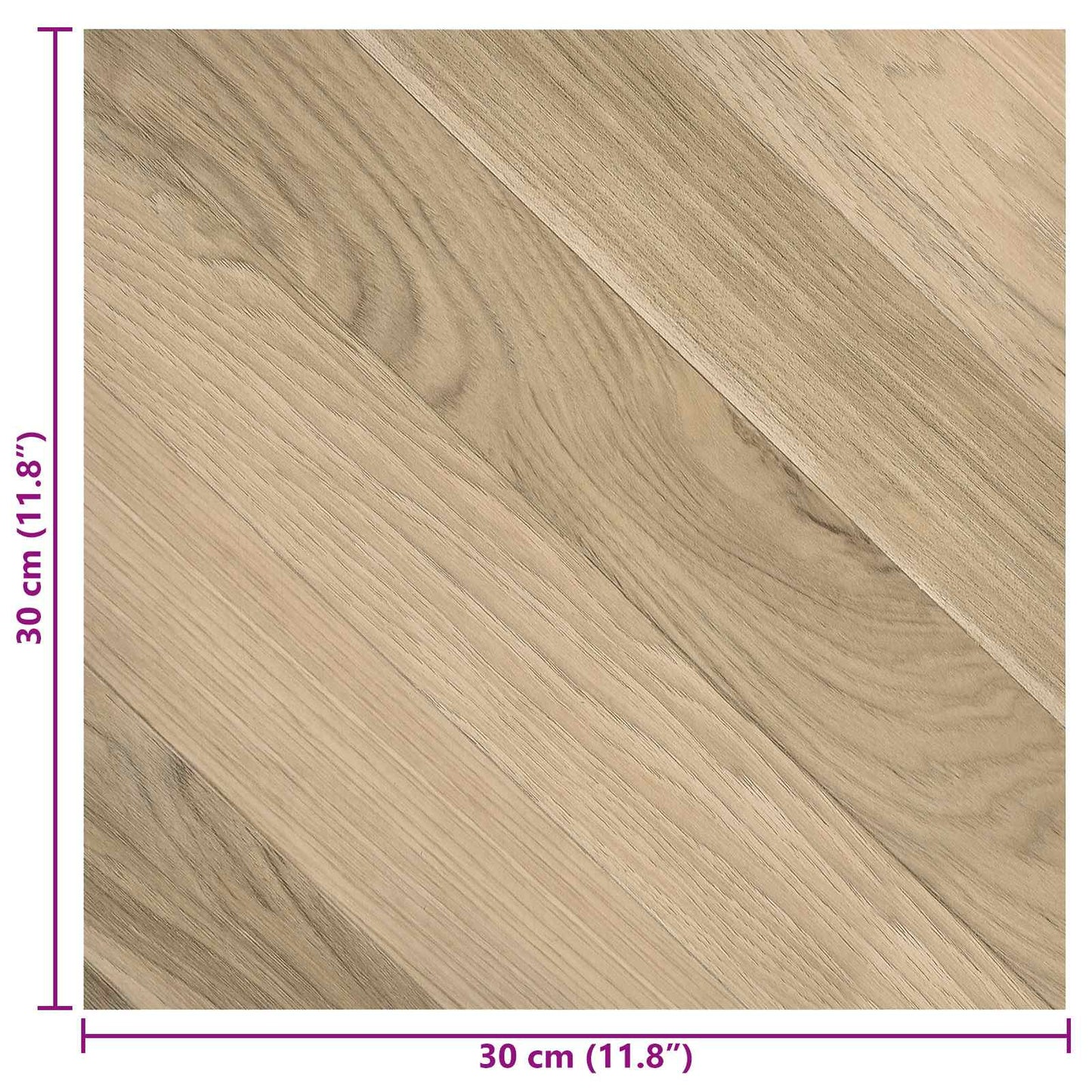 Öntapadós Padló Panelek 30,5 x 30,5 cm 20 pcs PVC Barna Csíkos
