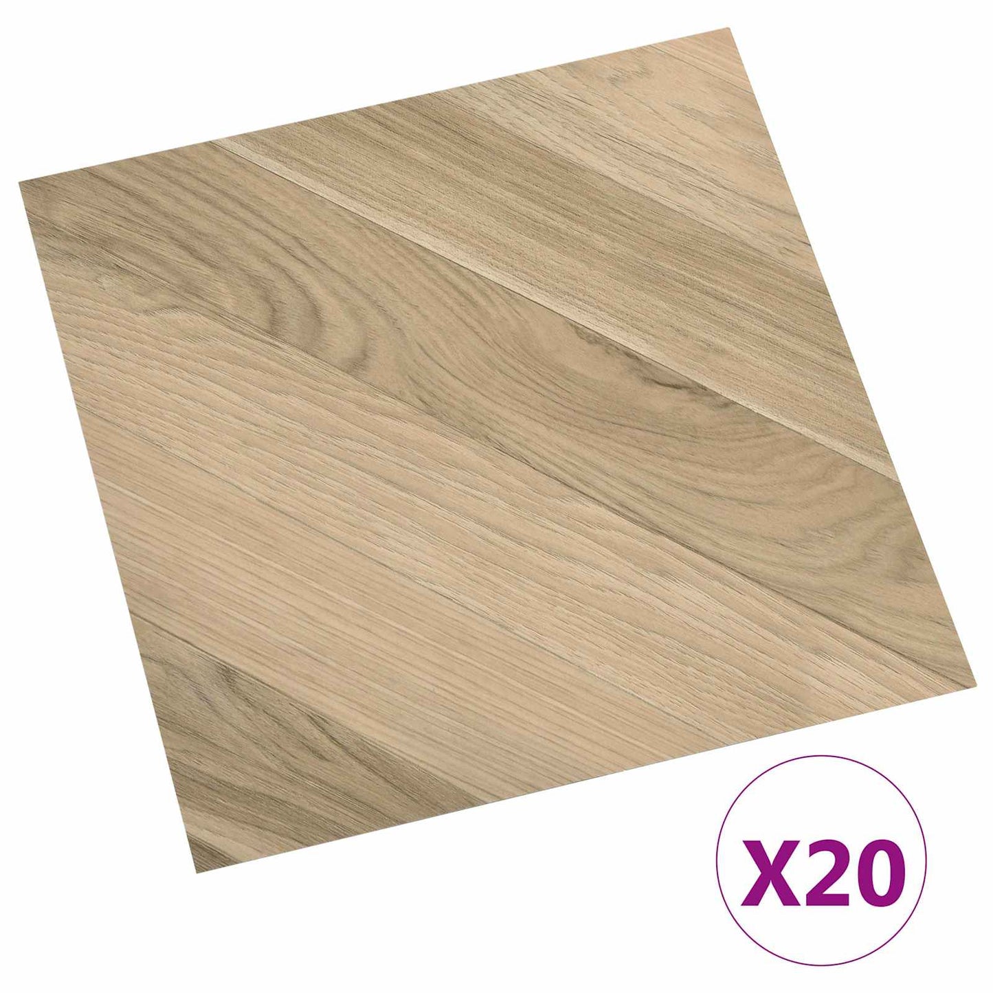 Öntapadós Padló Panelek 30,5 x 30,5 cm 20 pcs PVC Barna Csíkos