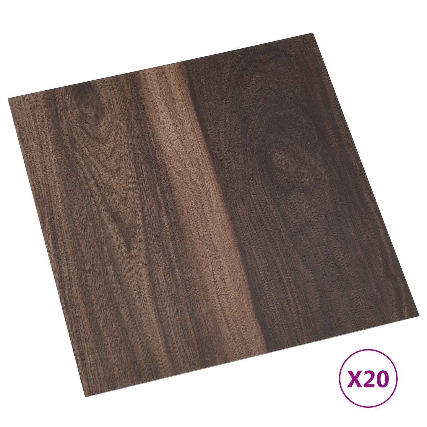 Öntapadós Padló Panelek 30,5 x 30,5 cm 20 pcs PVC Sötét Barna