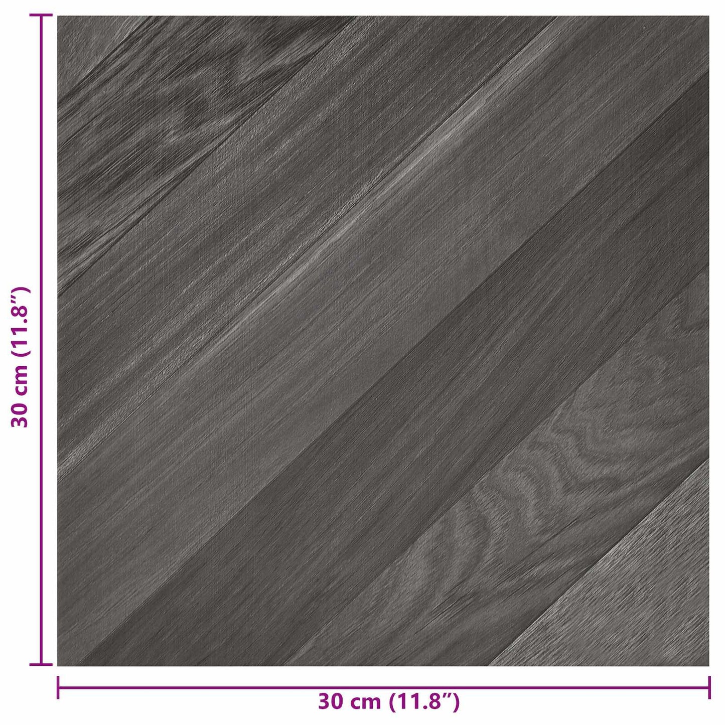Öntapadós Padló Panelek 30,5 x 30,5 cm 20 pcs PVC Csík Szürke