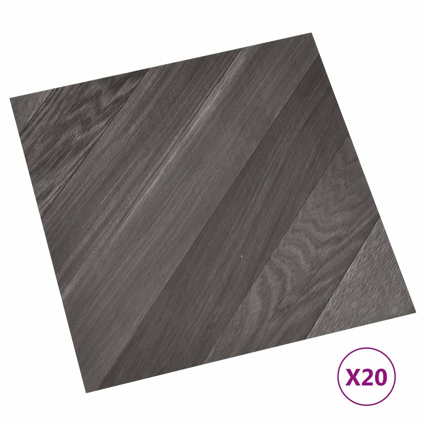 Öntapadós Padló Panelek 30,5 x 30,5 cm 20 pcs PVC Csík Szürke
