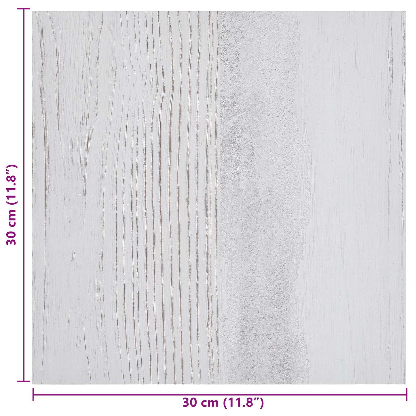 Öntapadós Padló Panelek 30,5 x 30,5 cm 20 pcs PVC Fehér és Fa
