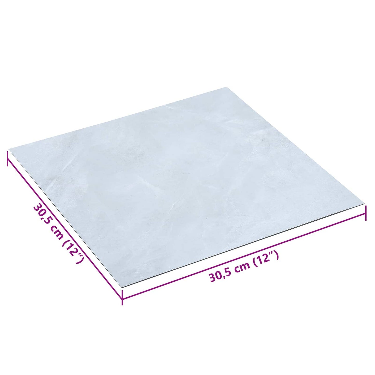 Öntapadós Padló Panelek 30,5 x 30,5 cm 20 pcs PVC Fehér márvány