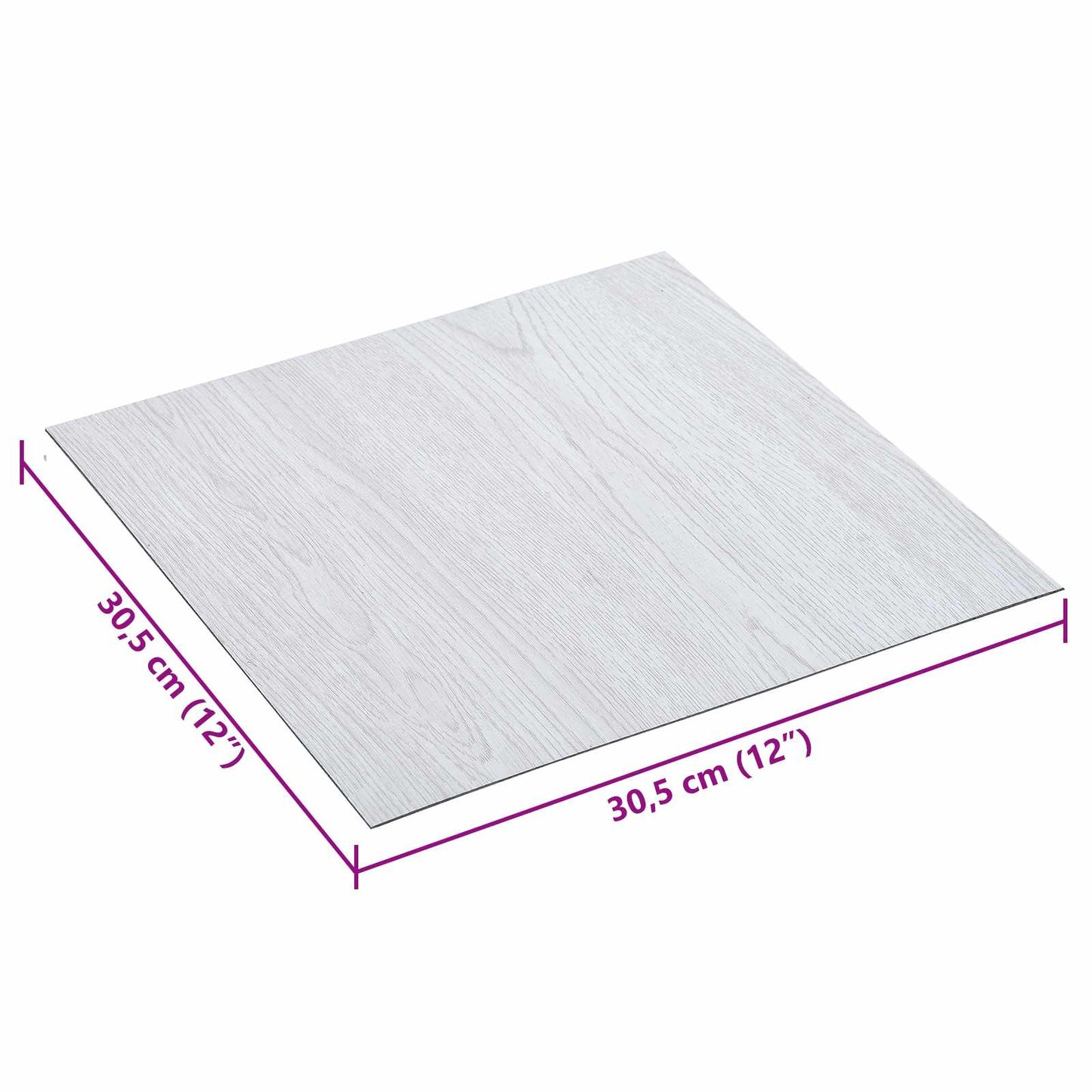 Öntapadós Padló Panelek 30,5 x 30,5 cm 20 pcs PVC Fehér
