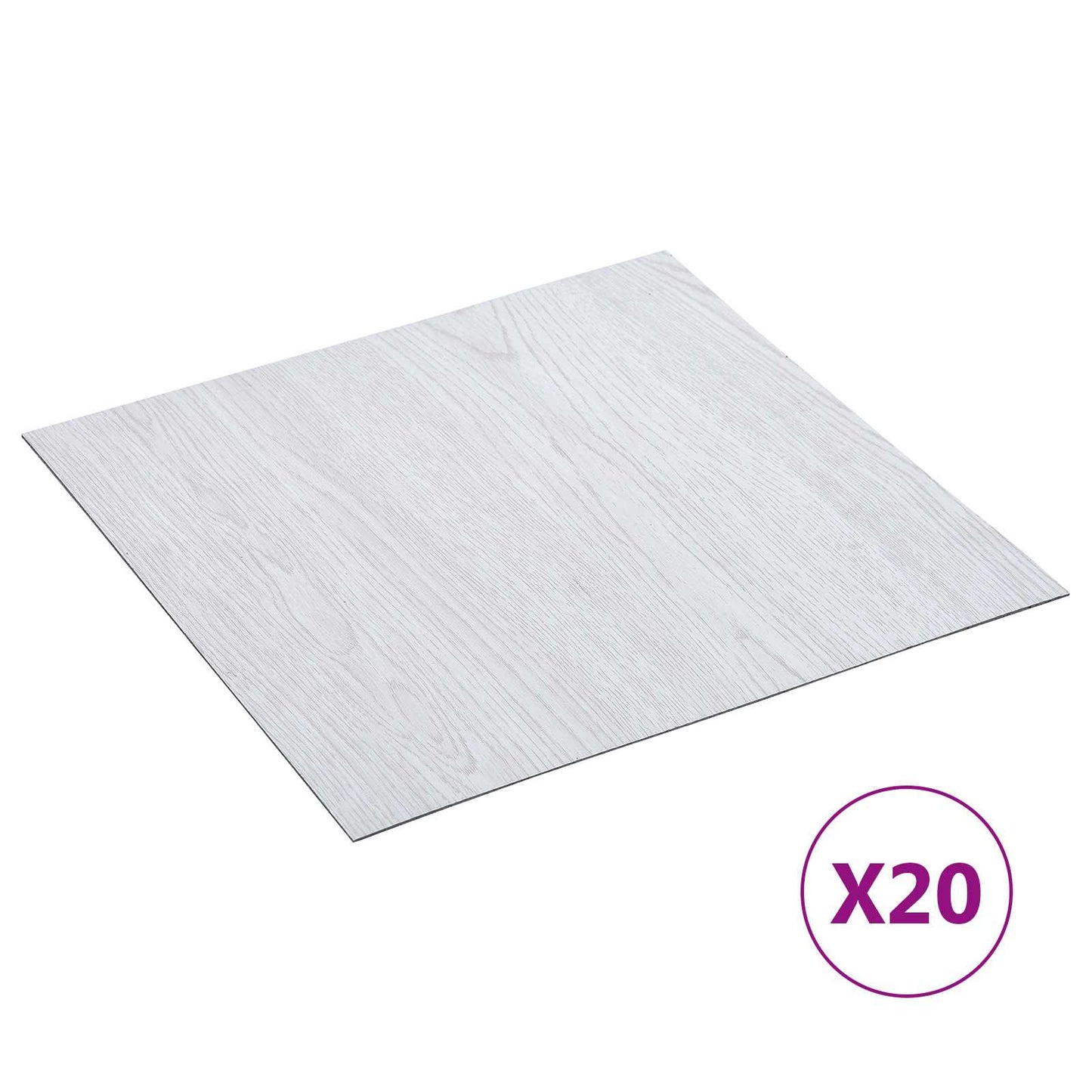 Öntapadós Padló Panelek 30,5 x 30,5 cm 20 pcs PVC Fehér