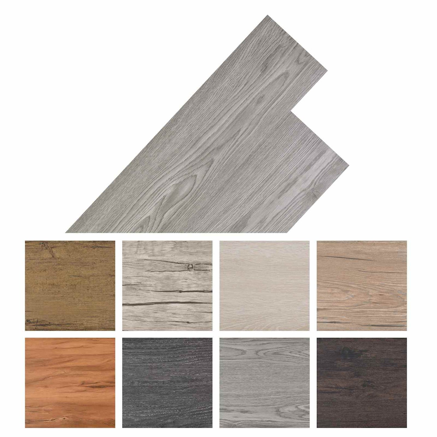 Öntapadós PVC Padló Deszkák 30,5 x 61 cm 28 pcs PVC Sötétszürke