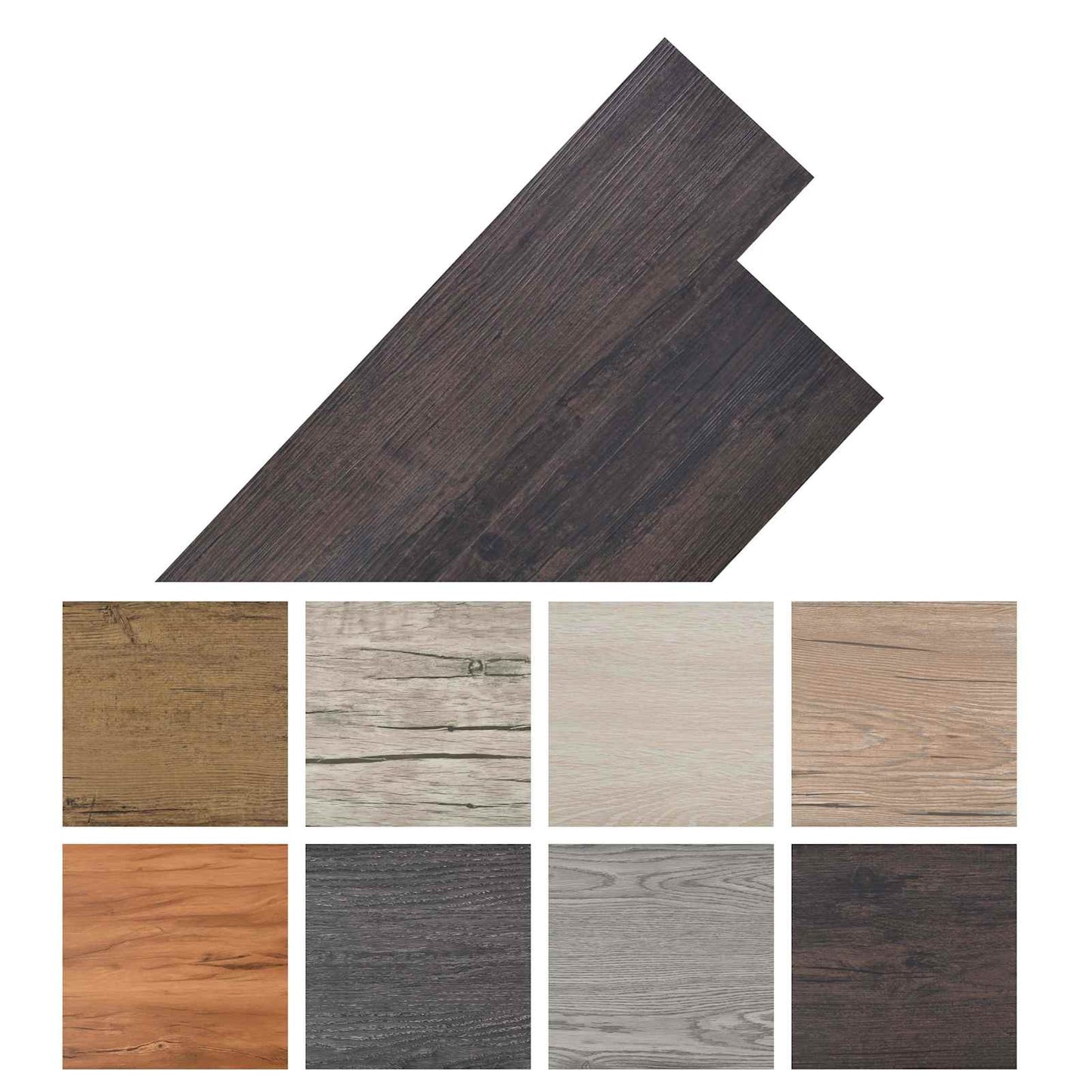 Öntapadós PVC Padló Deszkák 30,5 x 61 cm 28 pcs PVC Sötét Barna