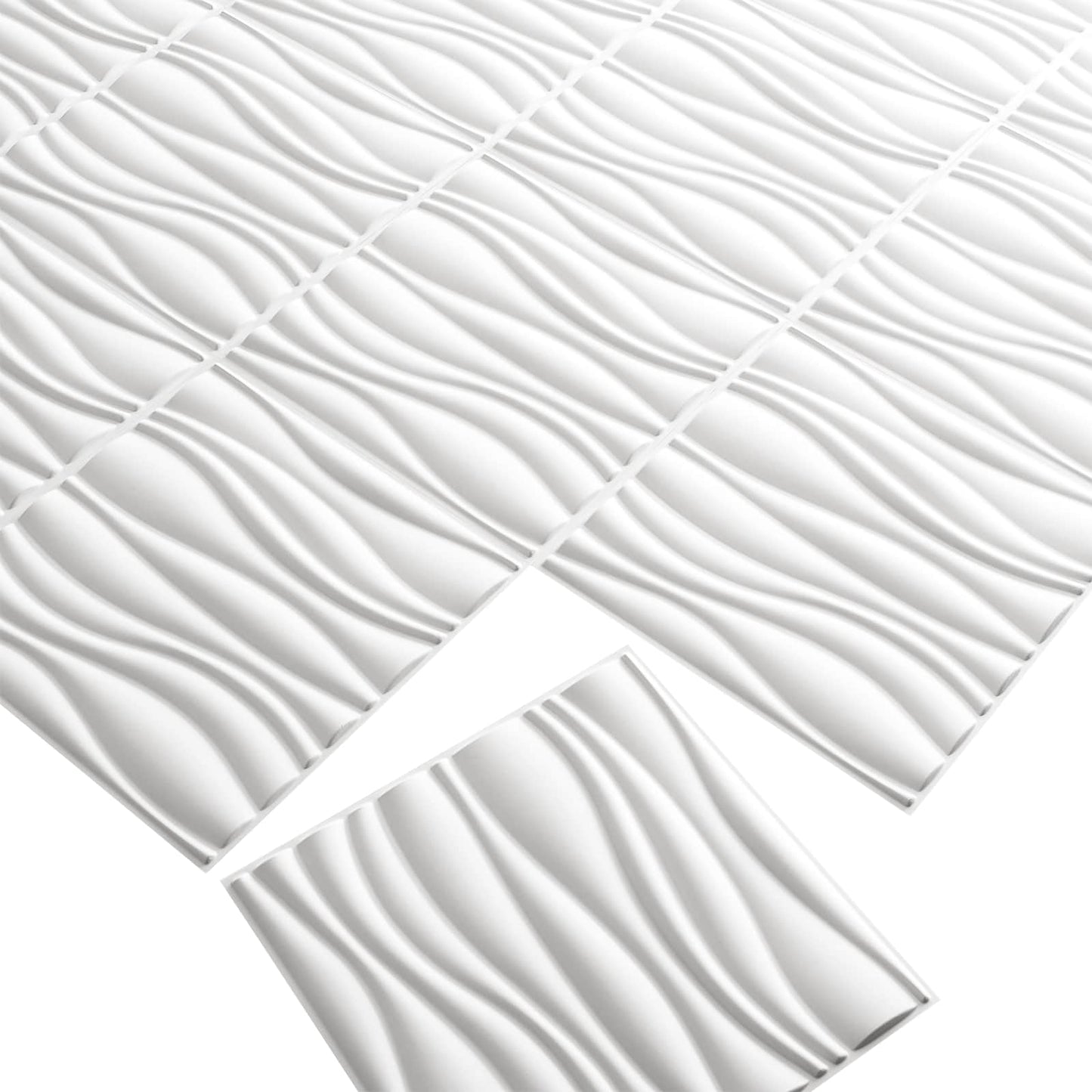 Fali panelek 12 pcs Fehér 50 x 50 cm