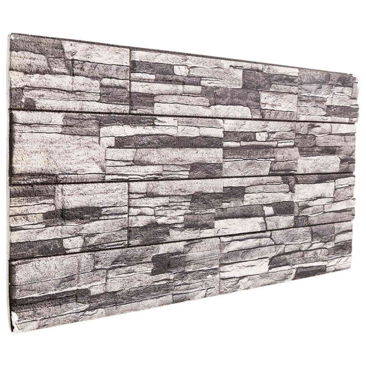 Fali panelek 10 pcs Sötét szürke és világos szürke 100 x 50 cm