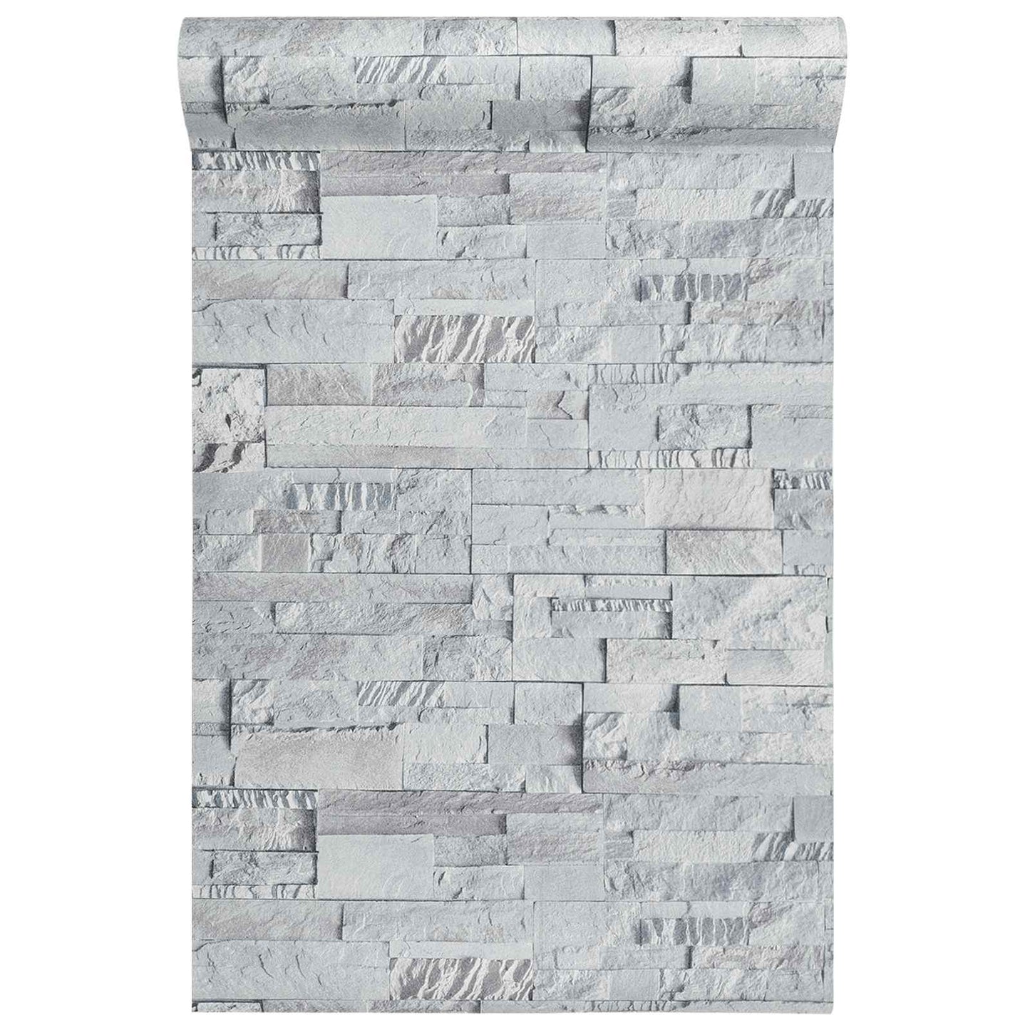 3D Kő Tapéta Világosszürke 10 x 0,53 m Nem Szőtt Szövet