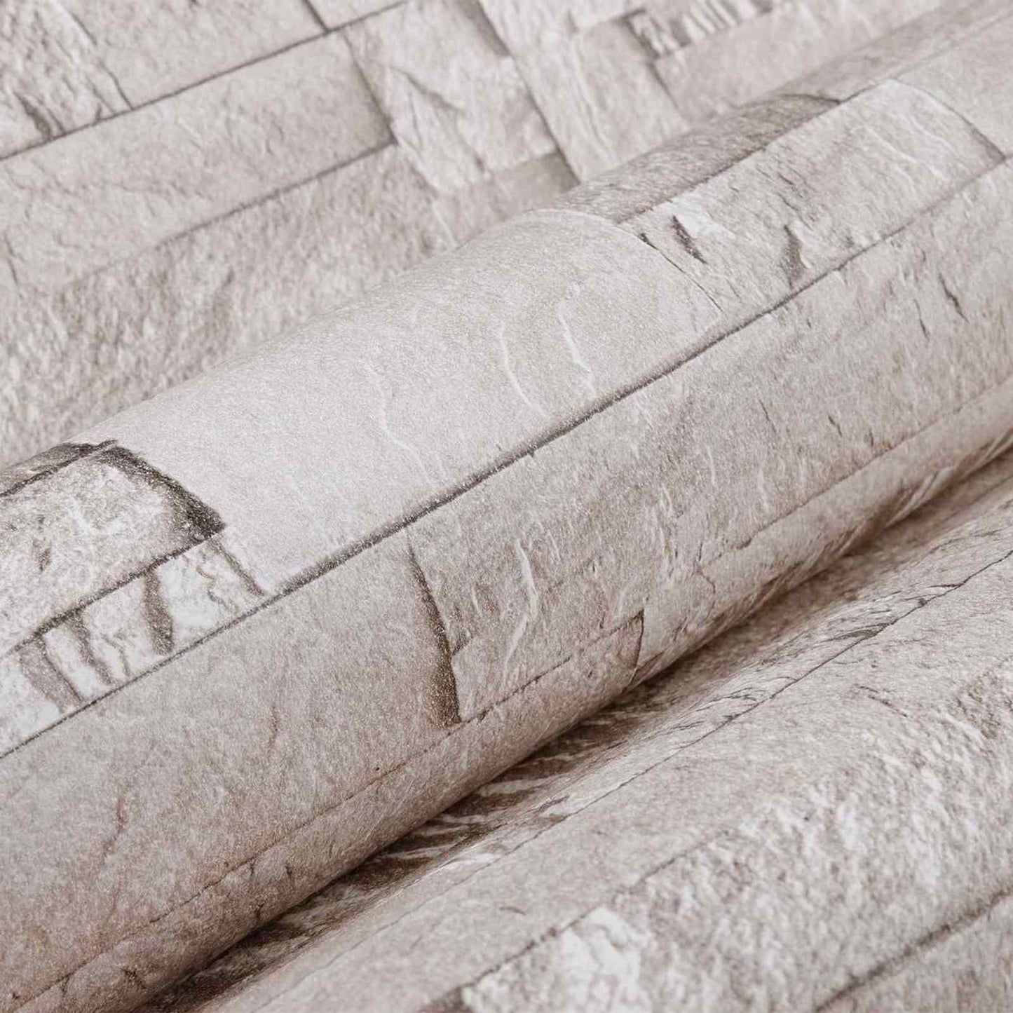 3D Kő Tapéta Krémszínű 10 x 0,53 m Nem Szőtt Szövet