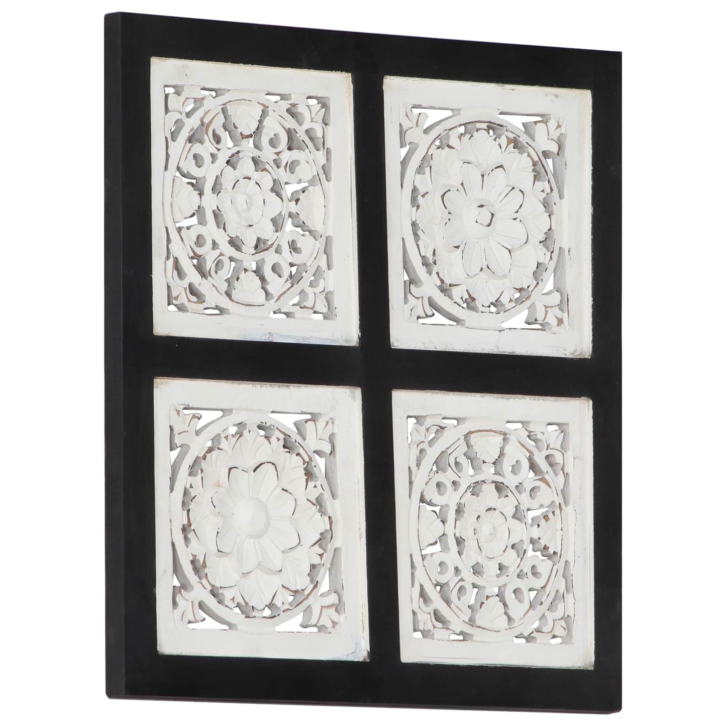 Művészeti Dekoráció Fekete és Fehér 40 x 40 x 1,5 cm Mérnöki fa