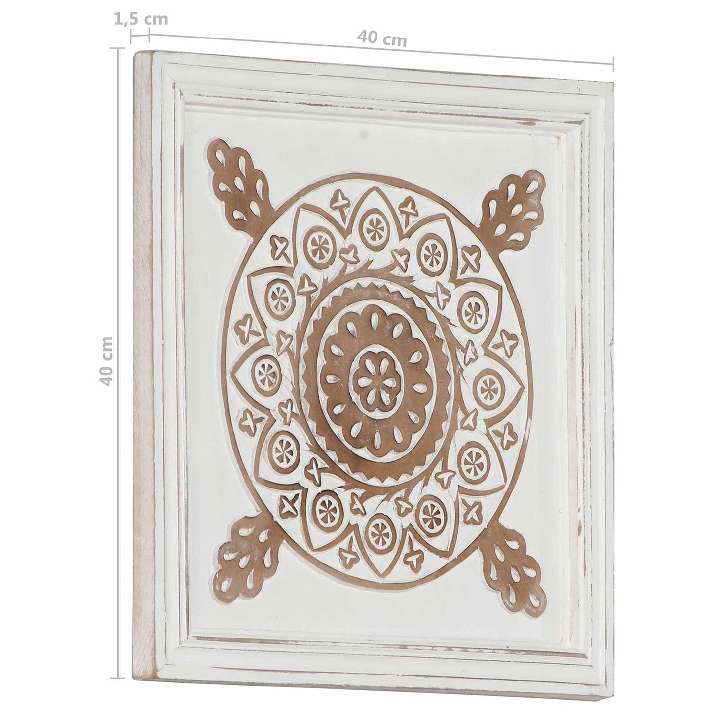 Művészeti Dekoráció 2 pcs Barna és fehér 40 x 40 x 1,5 cm