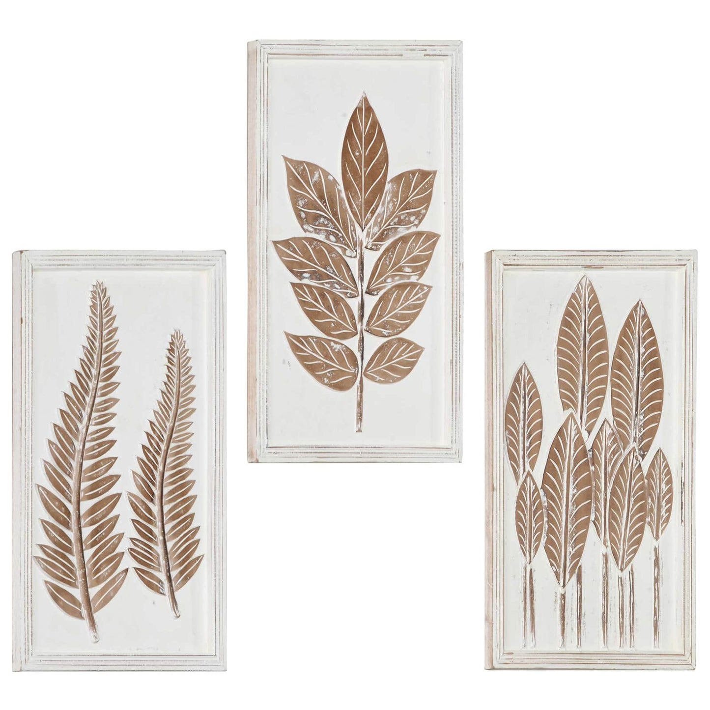 Művészeti Dekoráció 3 pcs Barna és fehér 40 x 40 x 1,5 cm