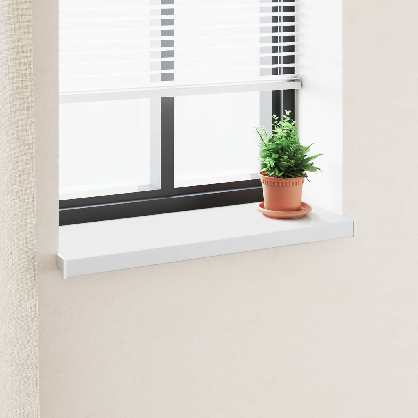 Ablakpárkány Fehér 80 x 30 x 4,5 cm PVC