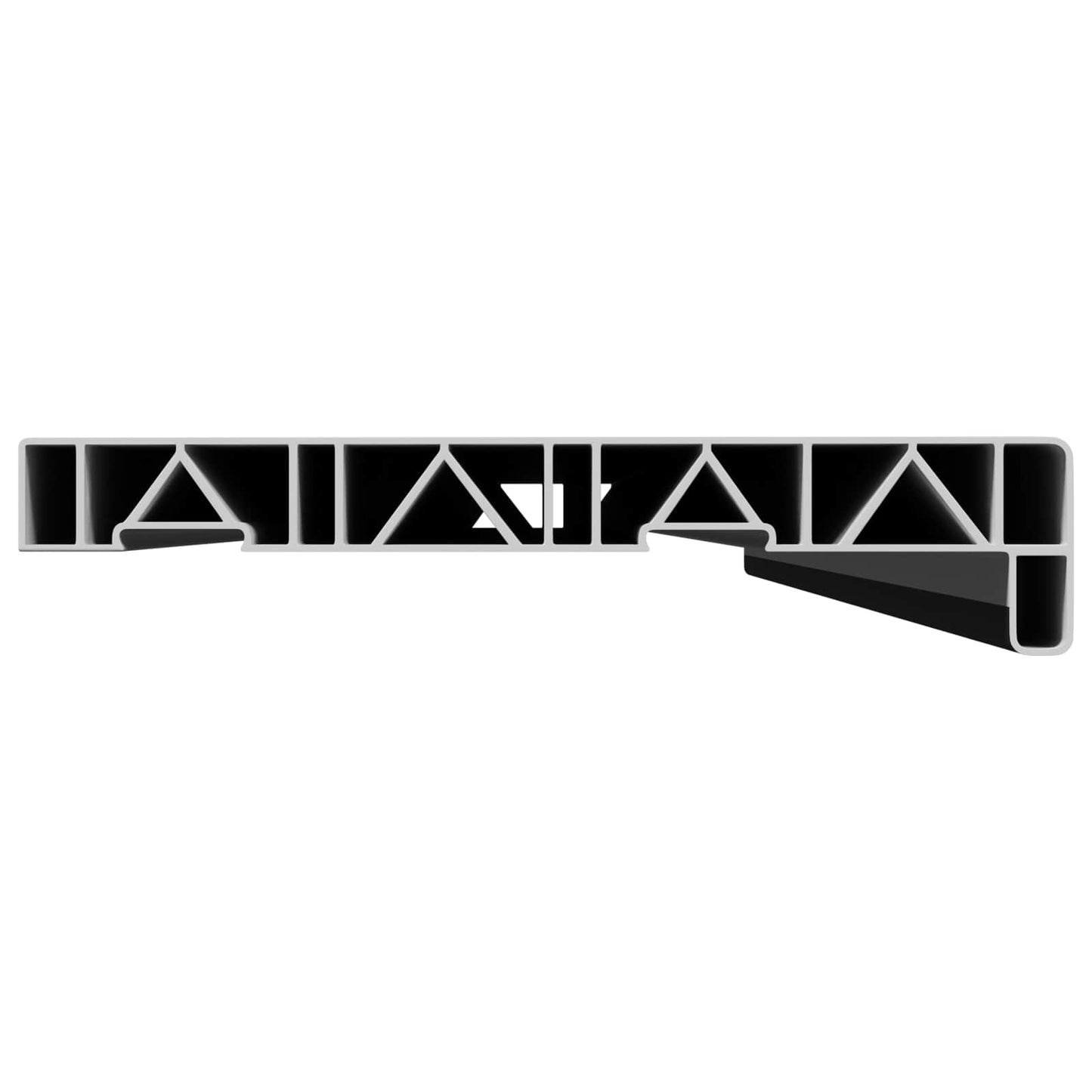 Ablakpárkány Fekete fa erezetű 140 x 20 x 4,5 cm PVC