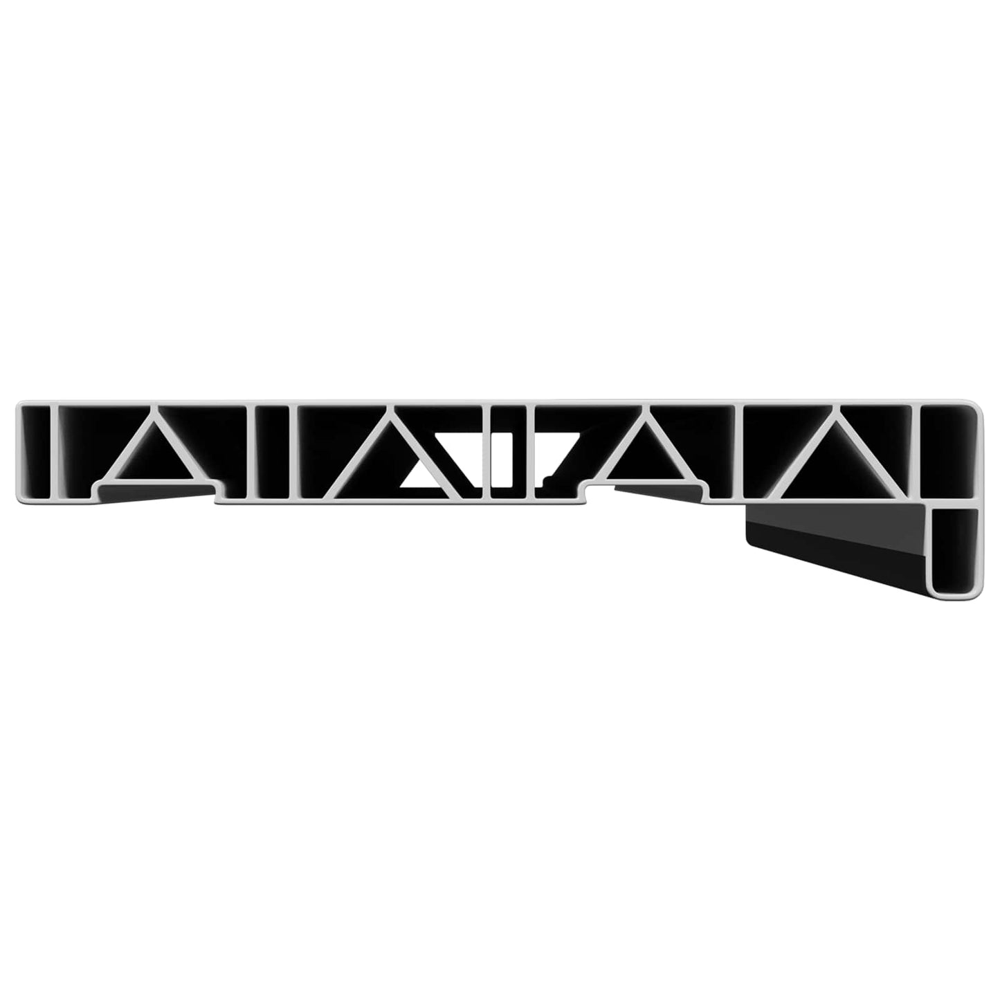 Ablakpárkány Fekete fa erezetű 60 x 25 x 4,5 cm PVC