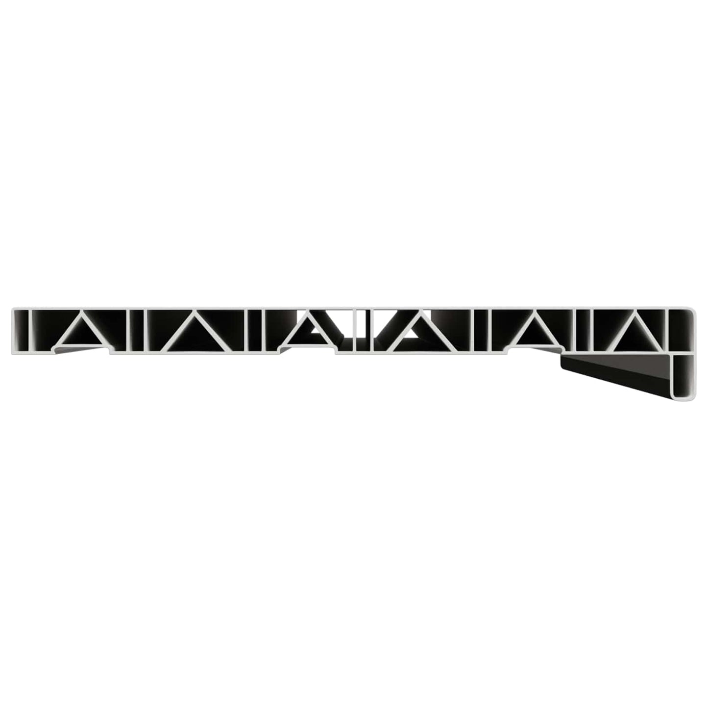 Ablakpárkány Fekete fa erezetű 80 x 30 x 4,5 cm PVC
