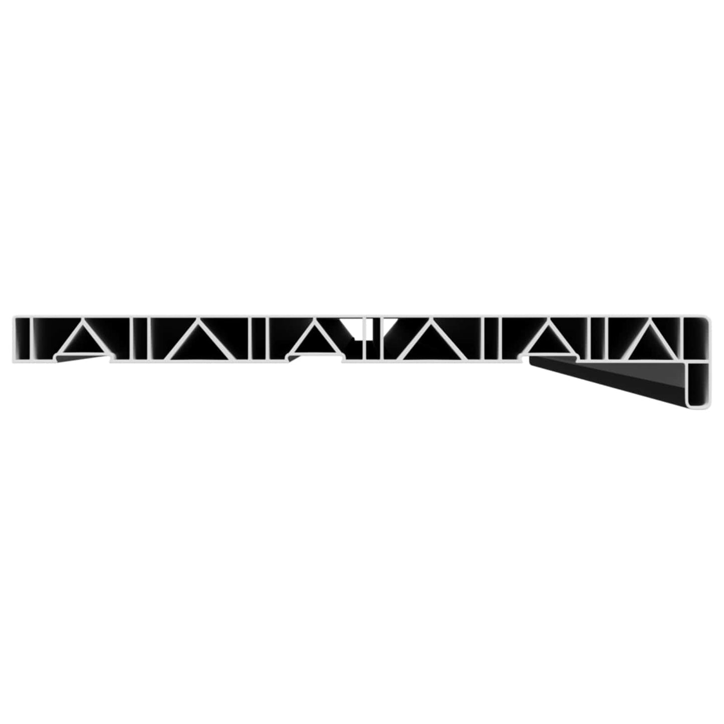 Ablakpárkány Fekete fa erezetű 140 x 35 x 4,5 cm PVC