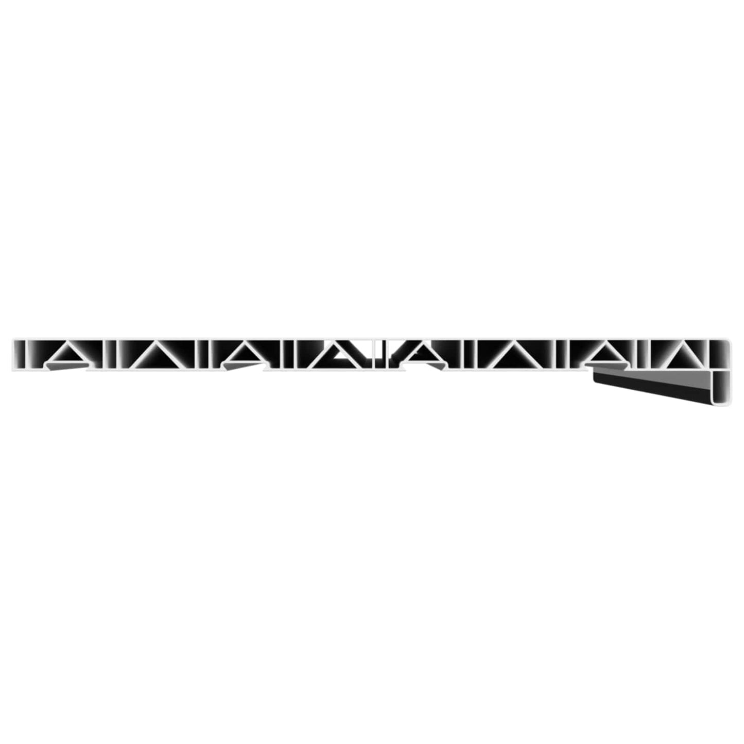 Ablakpárkány Fekete fa erezetű 60 x 40 x 4,5 cm PVC