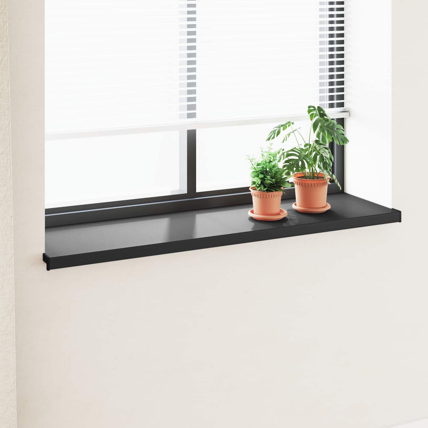 Ablakpárkány Fekete fa erezetű 120 x 40 x 4,5 cm PVC