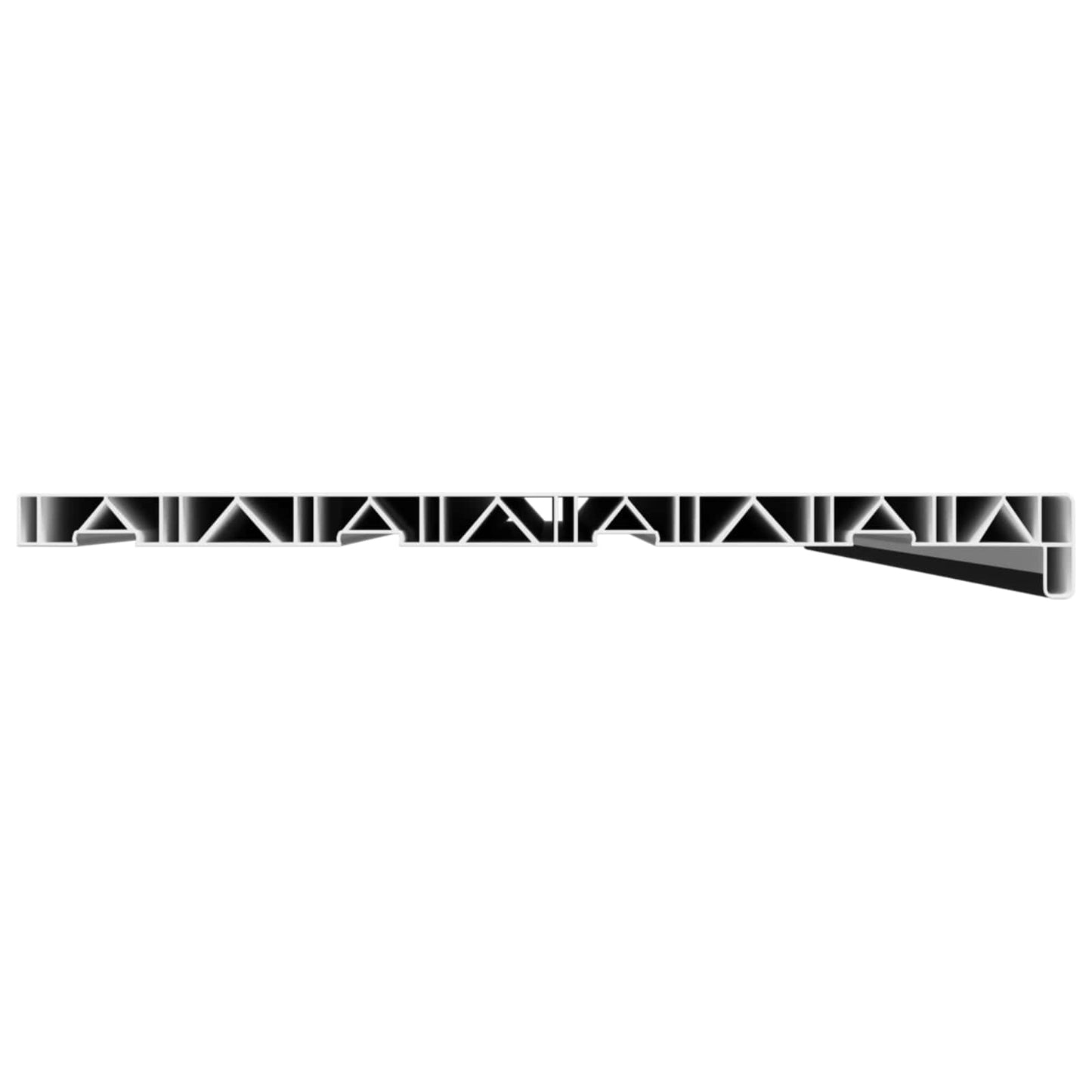 Ablakpárkány Fekete fa erezetű 160 x 45 x 4,5 cm PVC