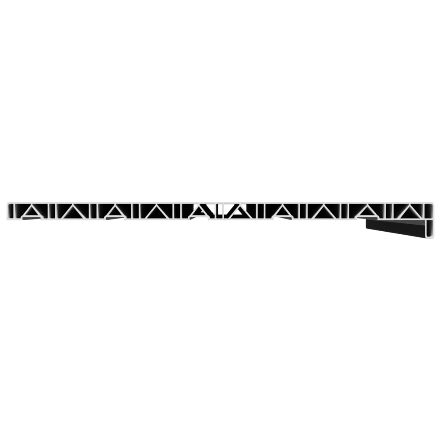 Ablakpárkány Fekete fa erezetű 60 x 50 x 4,5 cm PVC