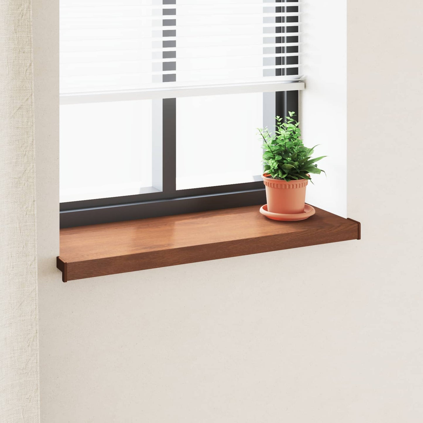 Ablakpárkány Barna fa 80 x 35 x 4,5 cm PVC