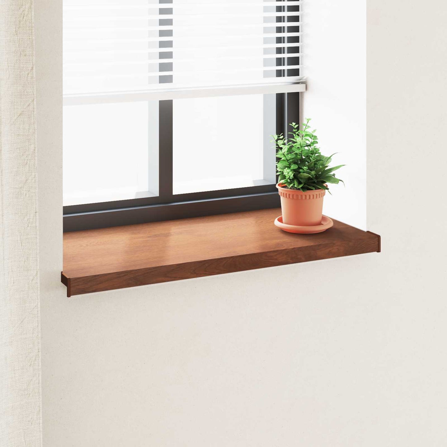 Ablakpárkány Barna fa 80 x 40 x 4,5 cm PVC