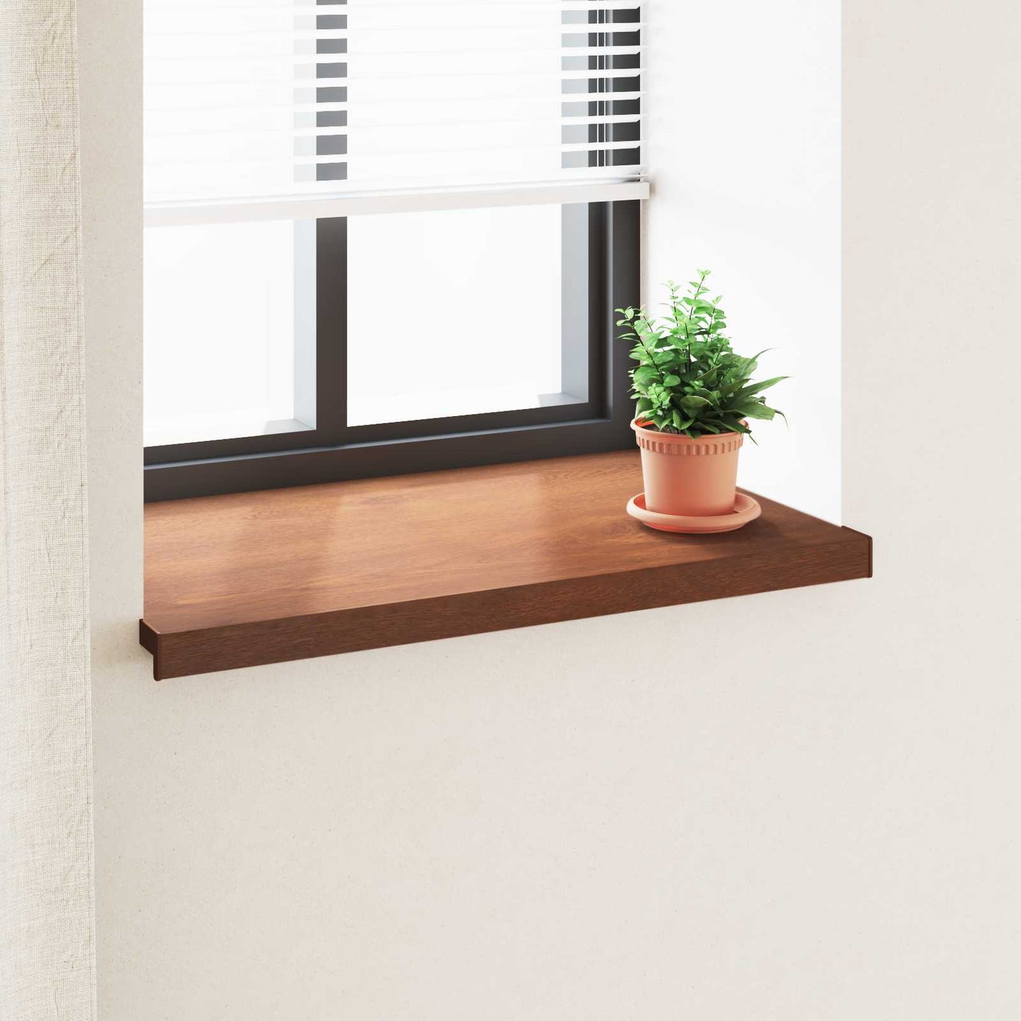Ablakpárkány Barna fa 60 x 50 x 4,5 cm PVC