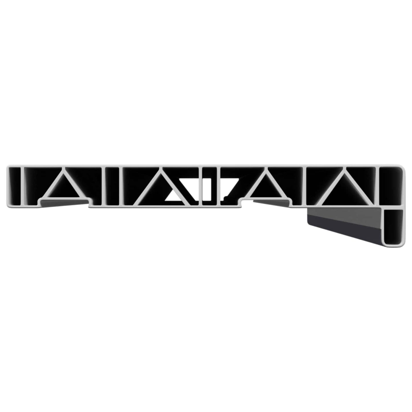 Ablakpárkány Antracit fa erezettel 60 x 25 x 4,5 cm PVC