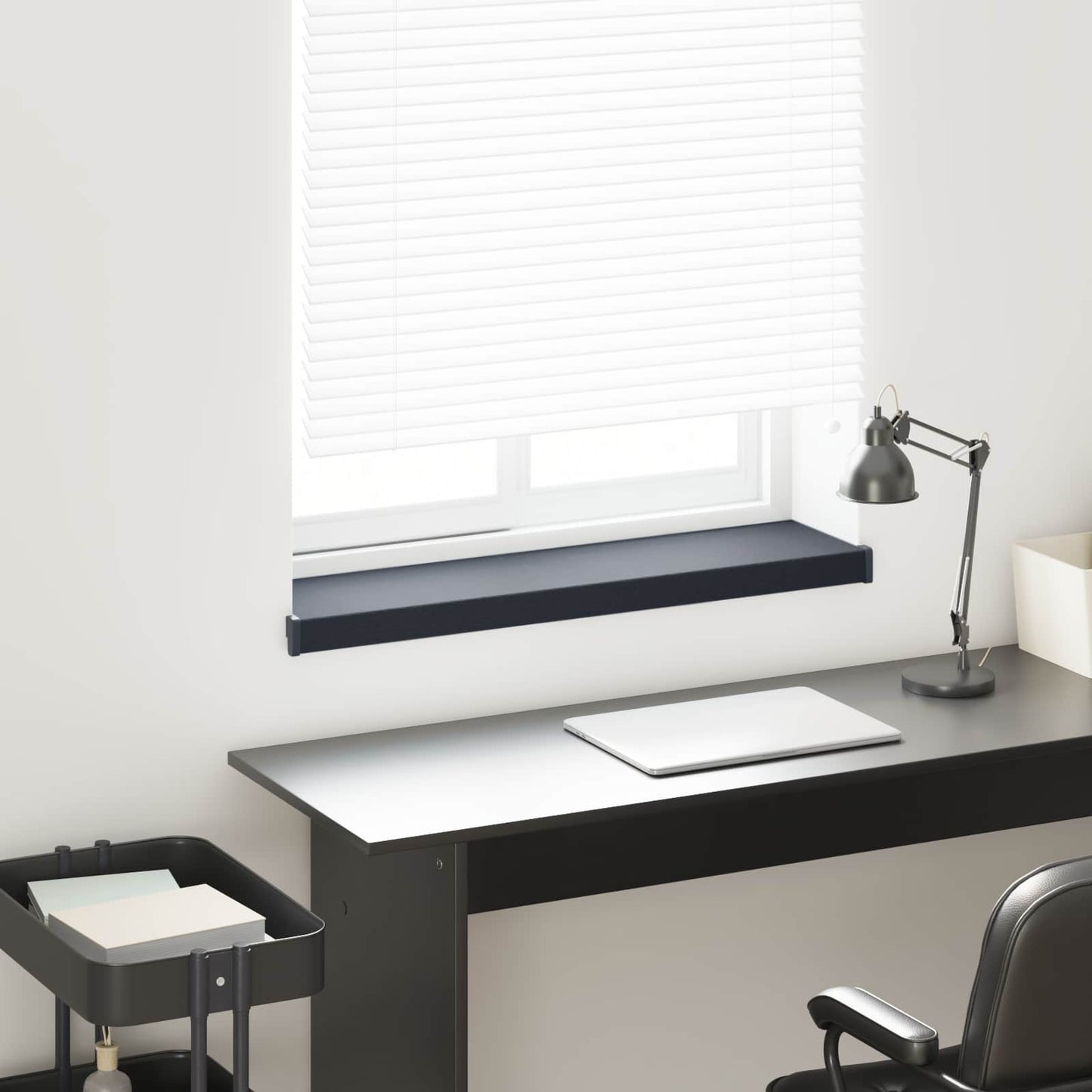 Ablakpárkány Antracit fa erezettel 80 x 25 x 4,5 cm PVC