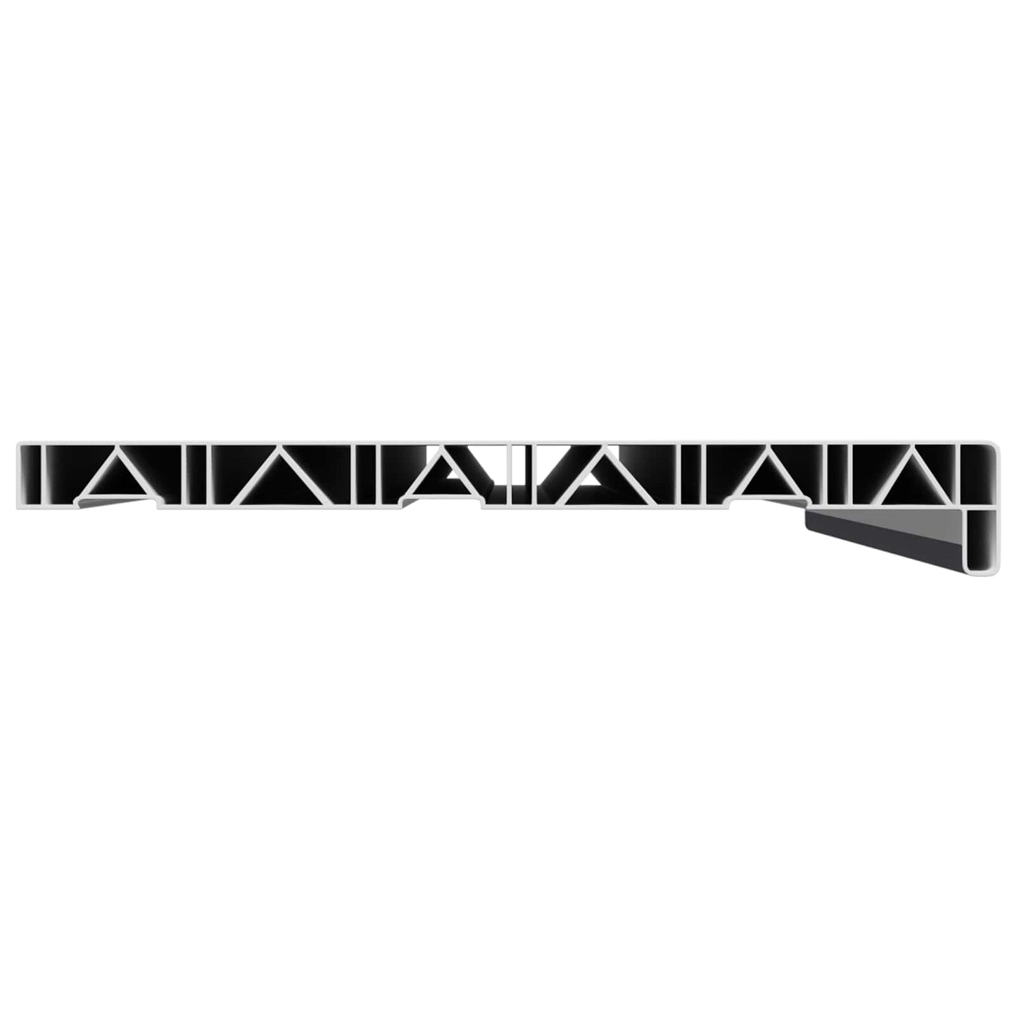 Ablakpárkány Antracit fa erezettel 80 x 30 x 4,5 cm PVC