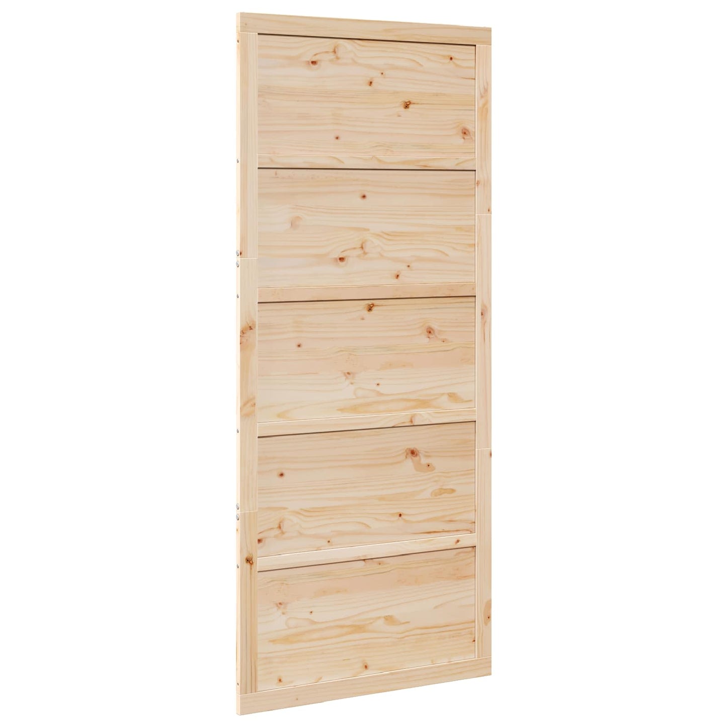 Istállóajtó Természetes 80 x 2,5 x 208 cm Tömör Fenyőfa