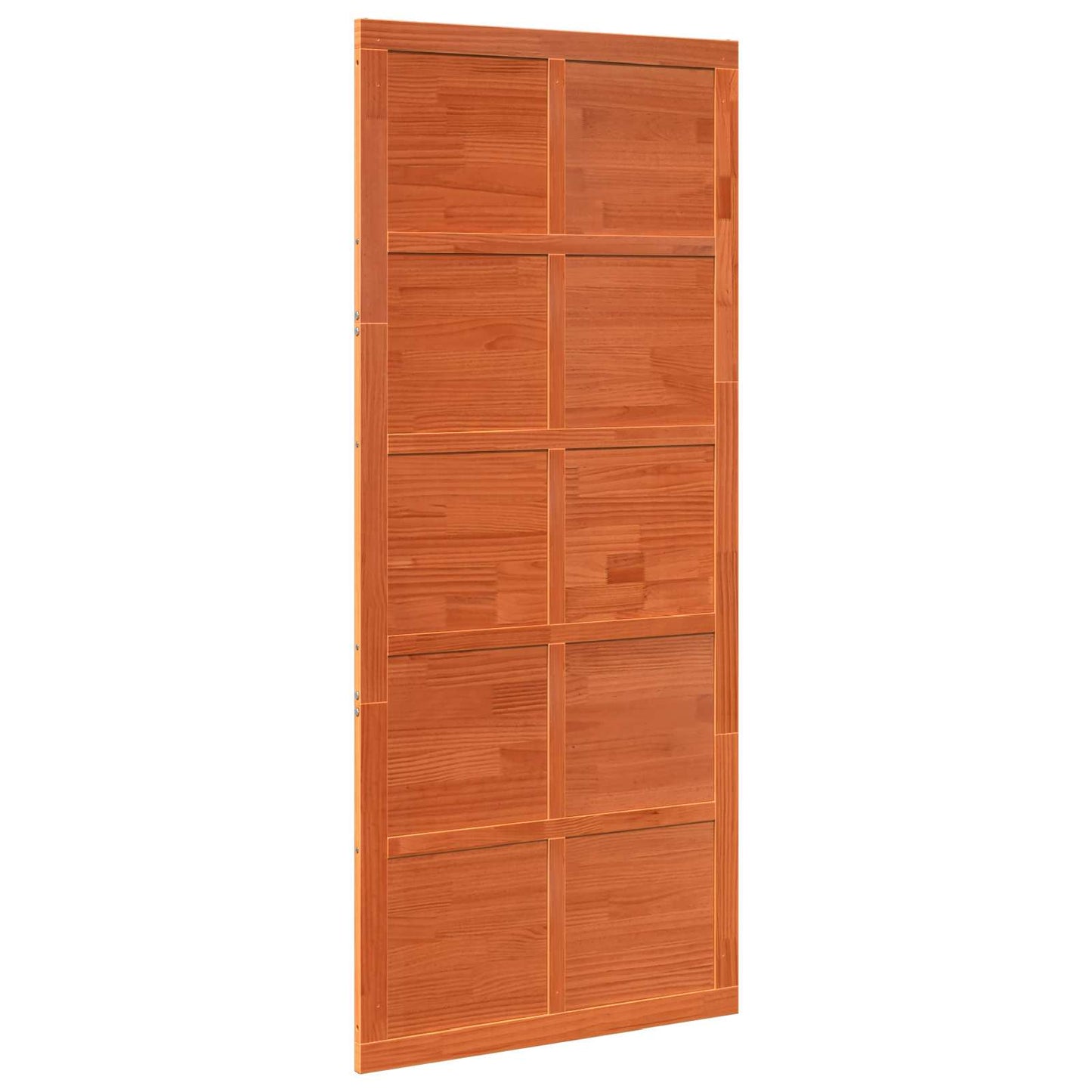 Istállóajtó Viaszbarna 100 x 2,5 x 208 cm Tömör Fenyőfa
