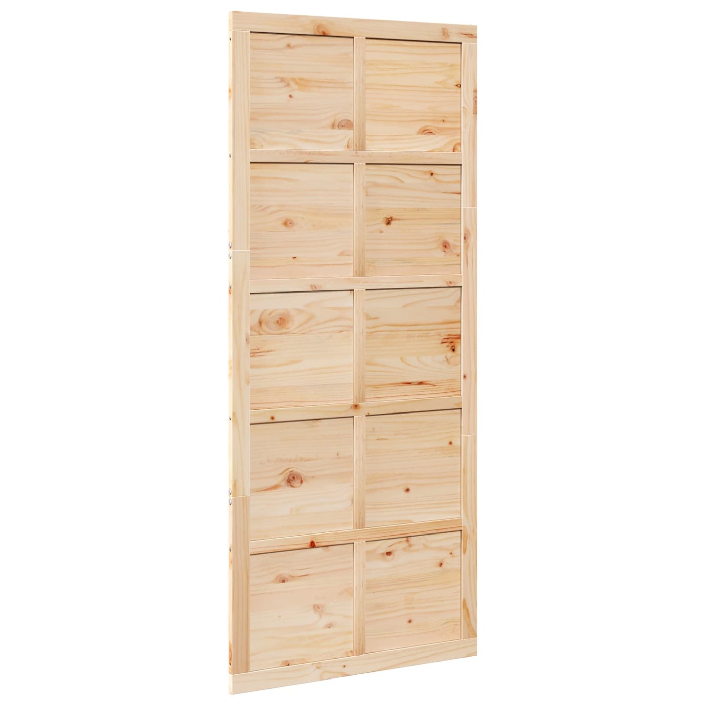 Istállóajtó Természetes 90 x 2,5 x 208 cm Tömör Fenyőfa