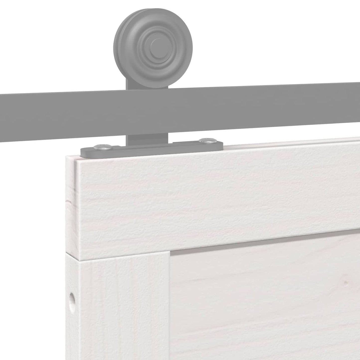 Istállóajtó Fehér 90 x 2,5 x 208 cm Tömör Fenyőfa