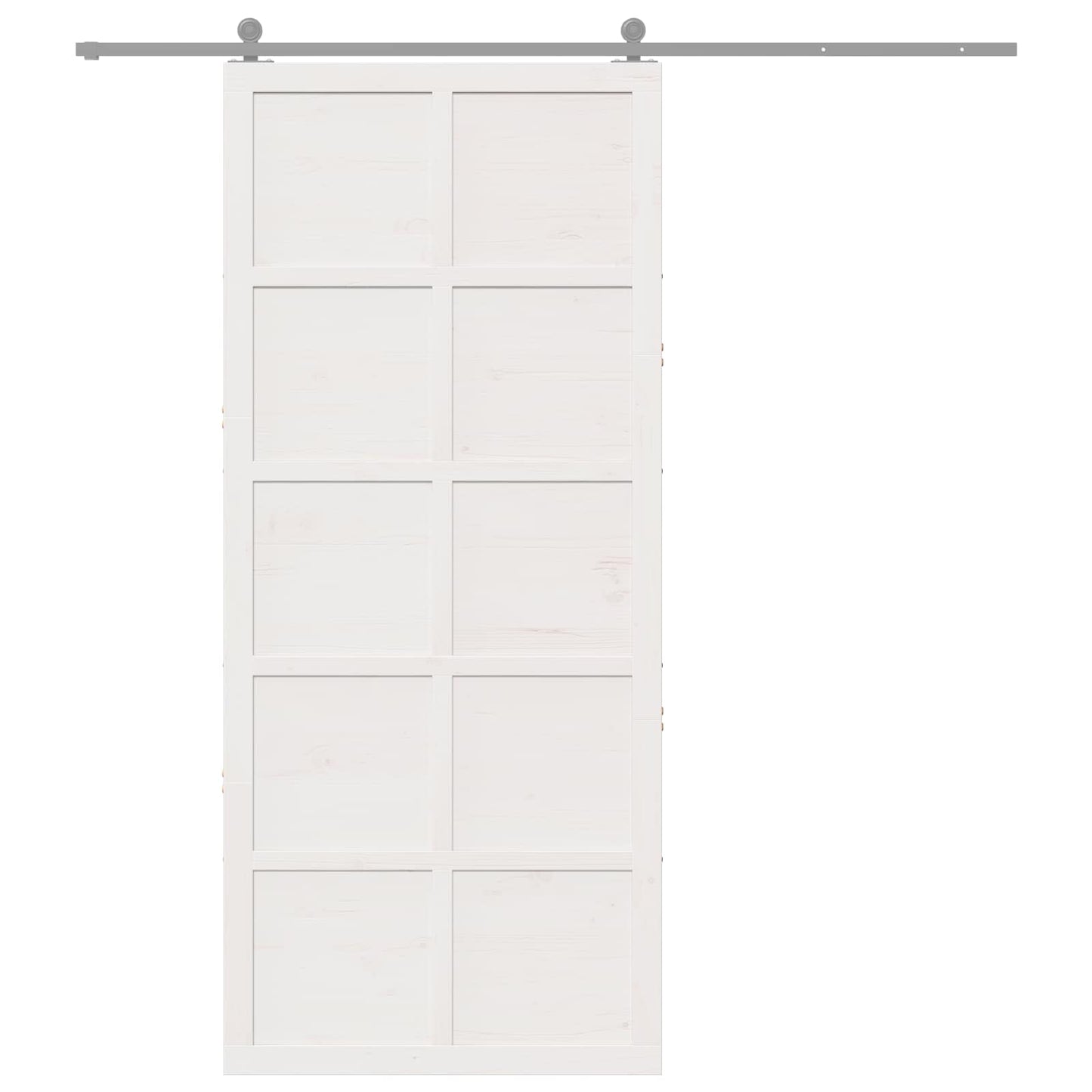 Istállóajtó Fehér 80 x 2,5 x 208 cm Tömör Fenyőfa