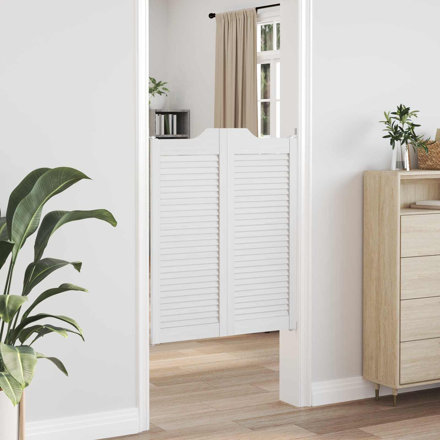 Lengő Ajtók Fehér 100 x 40 cm Tömör Fenyőfa