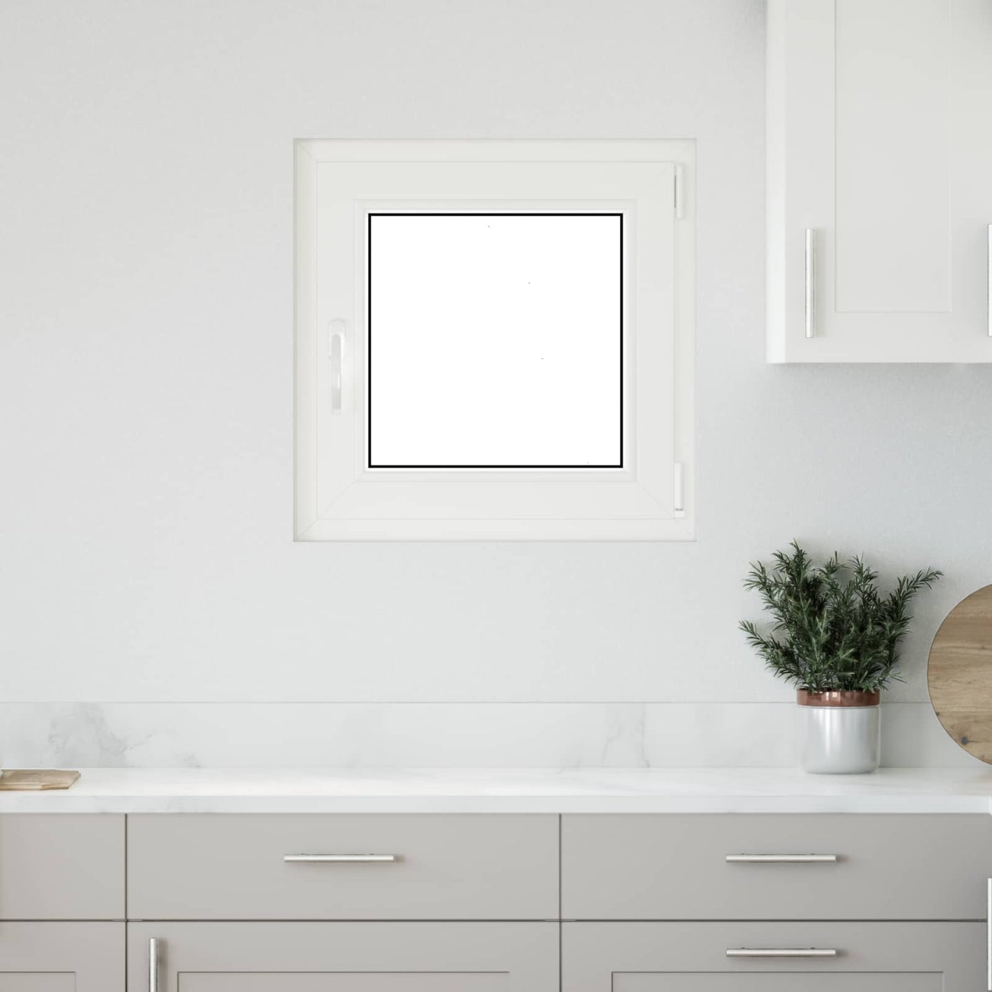 Dönthető és forgatható pinceablak RISOR 50 x 50 cm PVC és Üveg