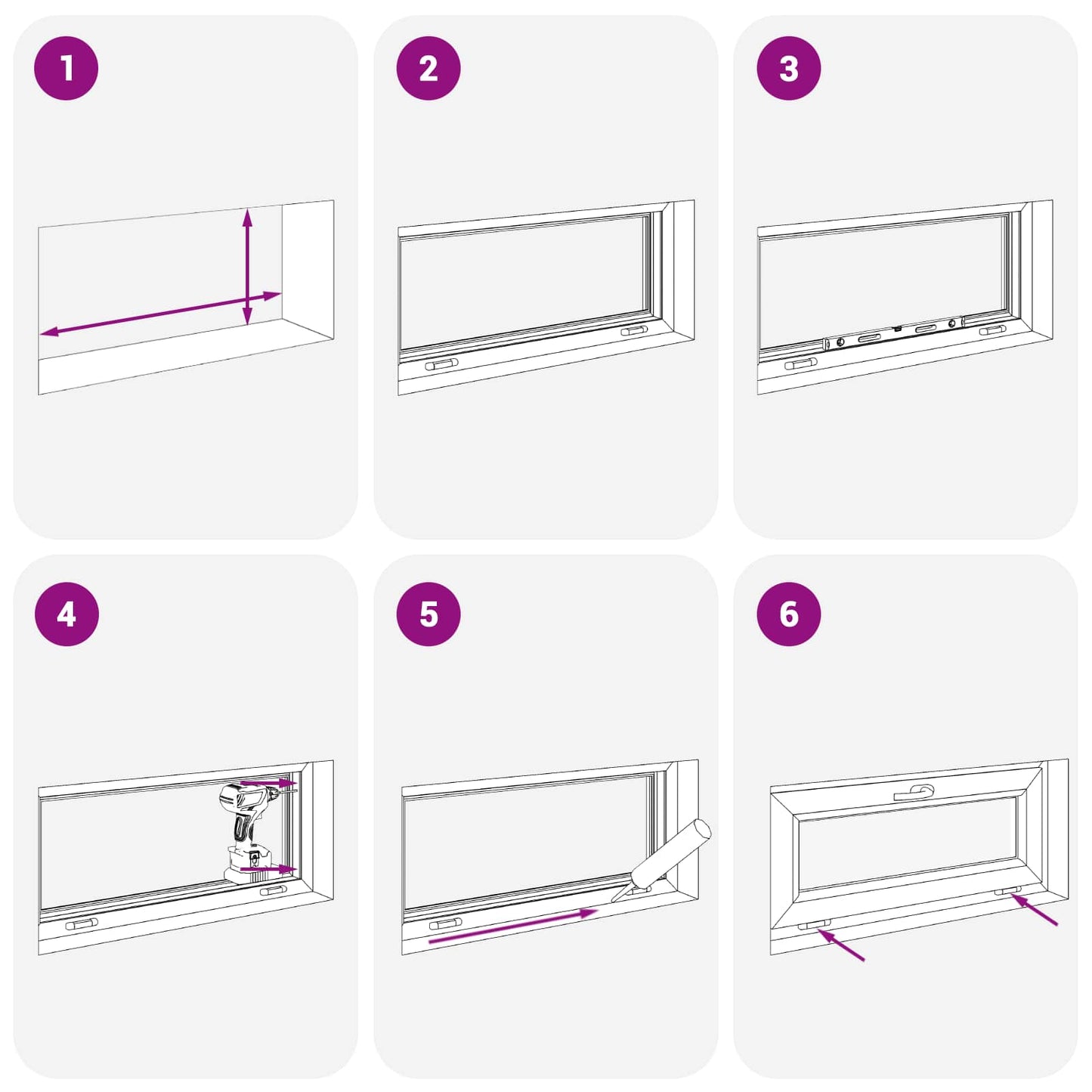 Pinceablak RISOR 80 x 40 cm PVC és átlátszó síküveg