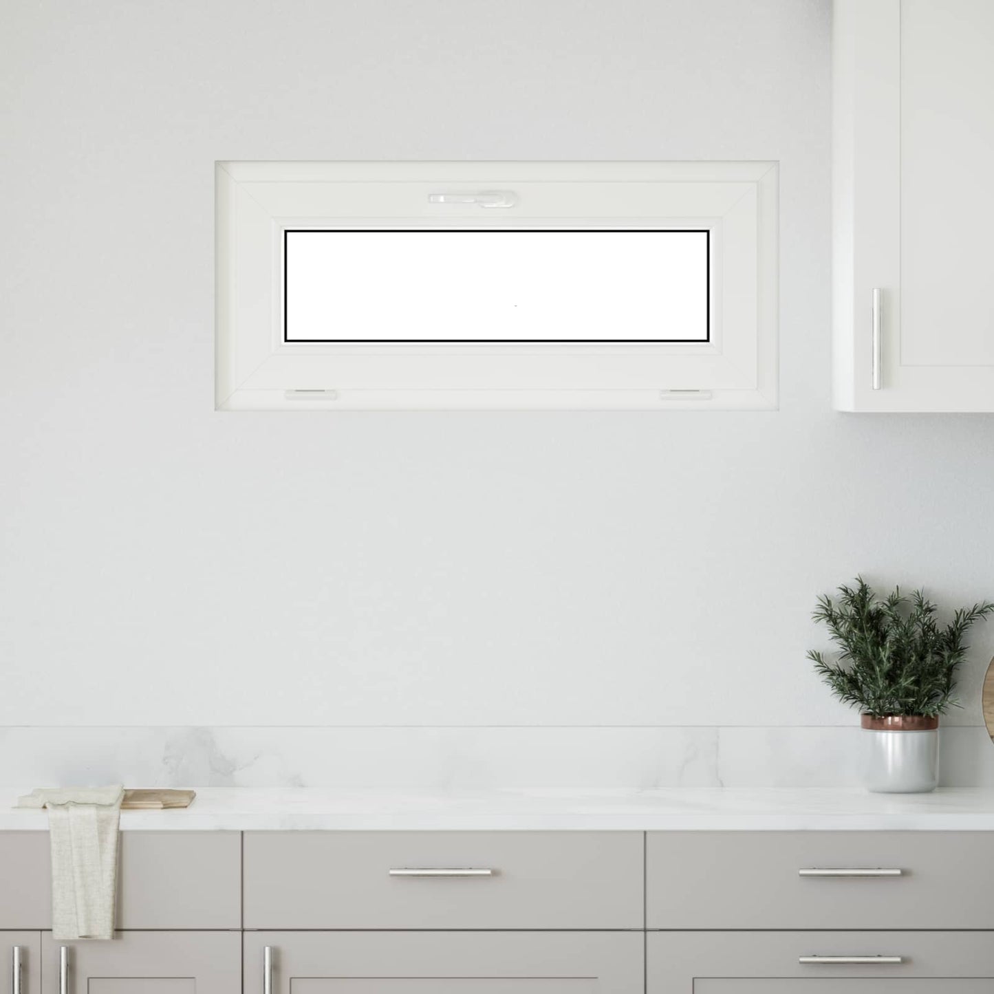 Pinceablak RISOR 90 x 40 cm PVC és átlátszó síküveg